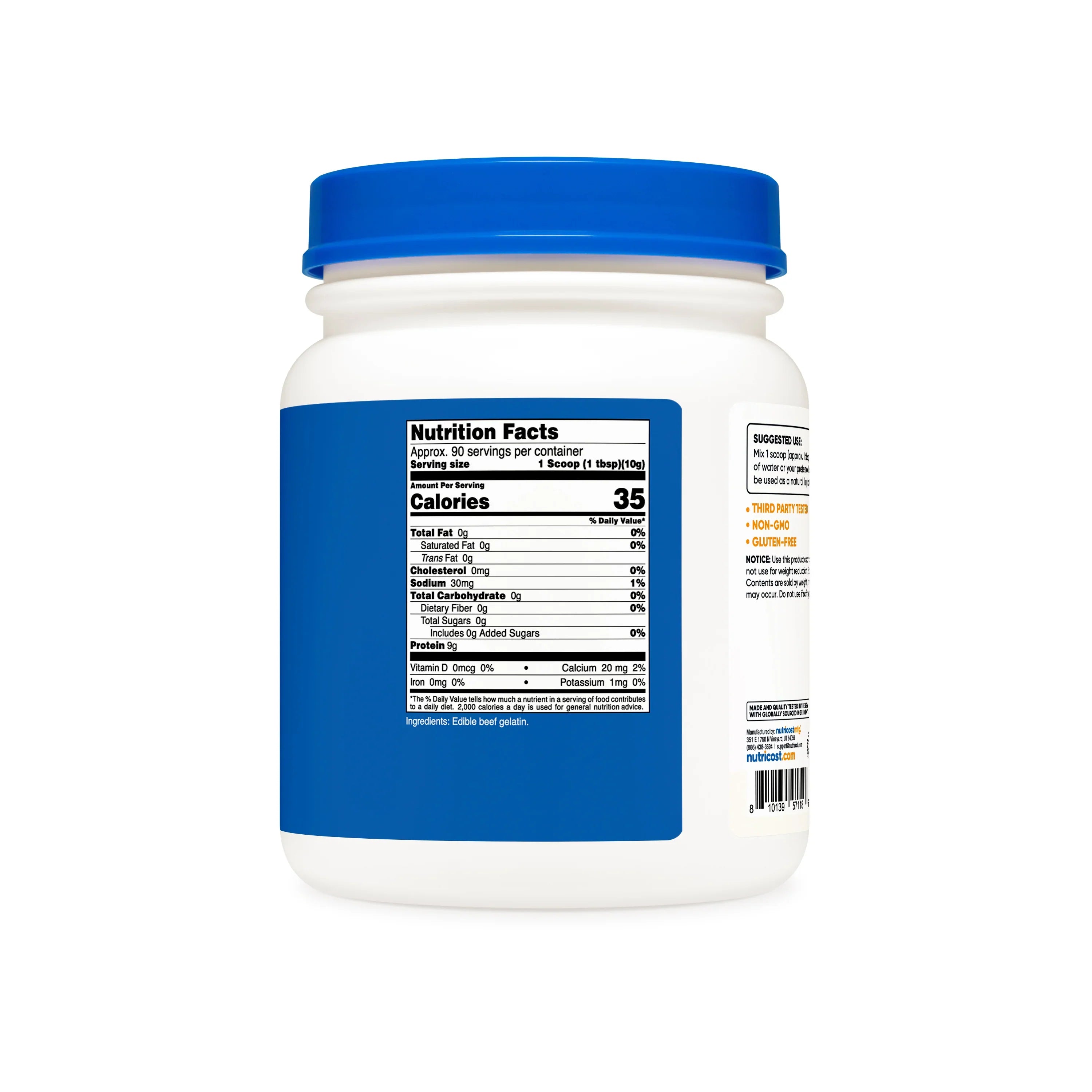 Nutricost Beef Gelatin Powder