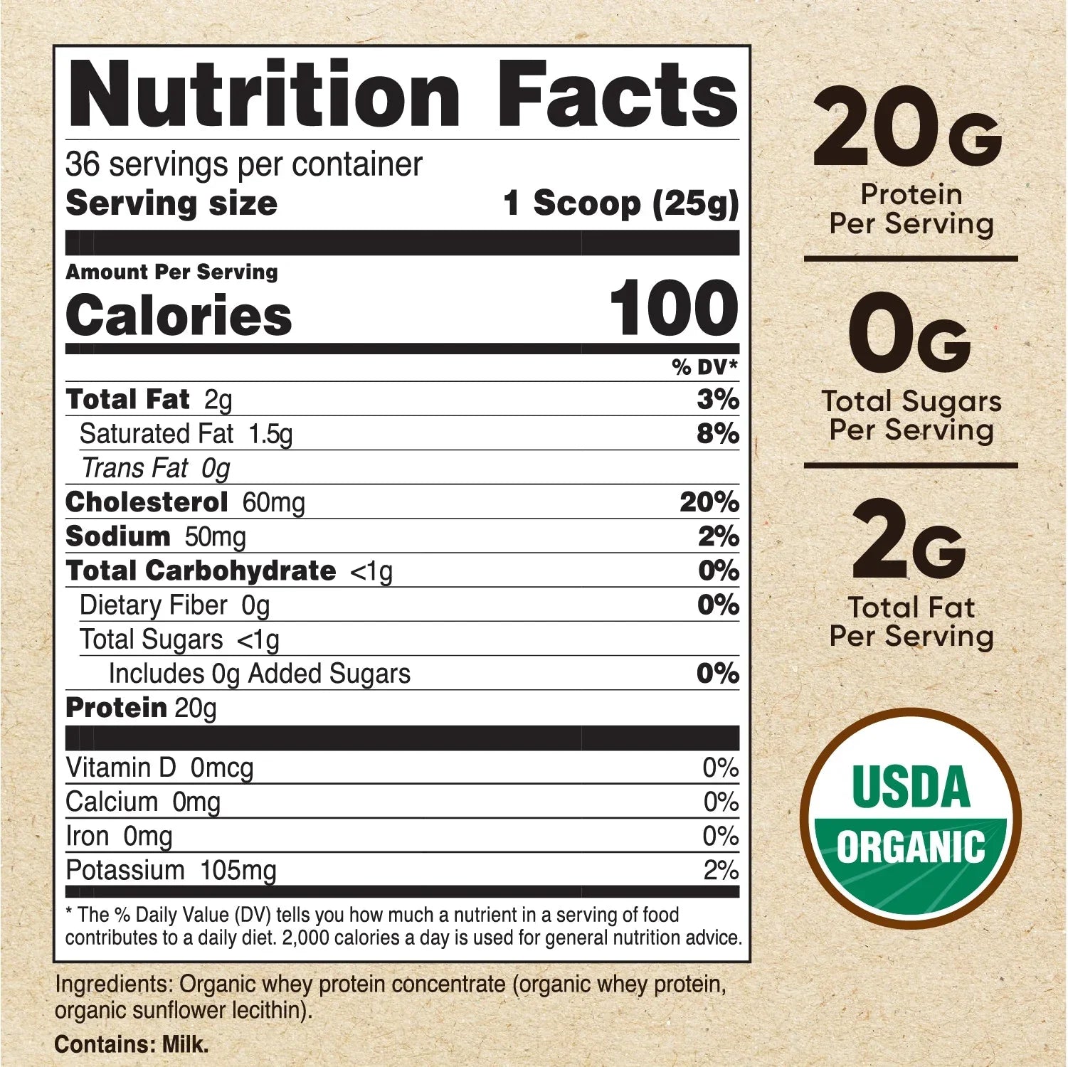 Nutricost Organic Whey Protein Powder