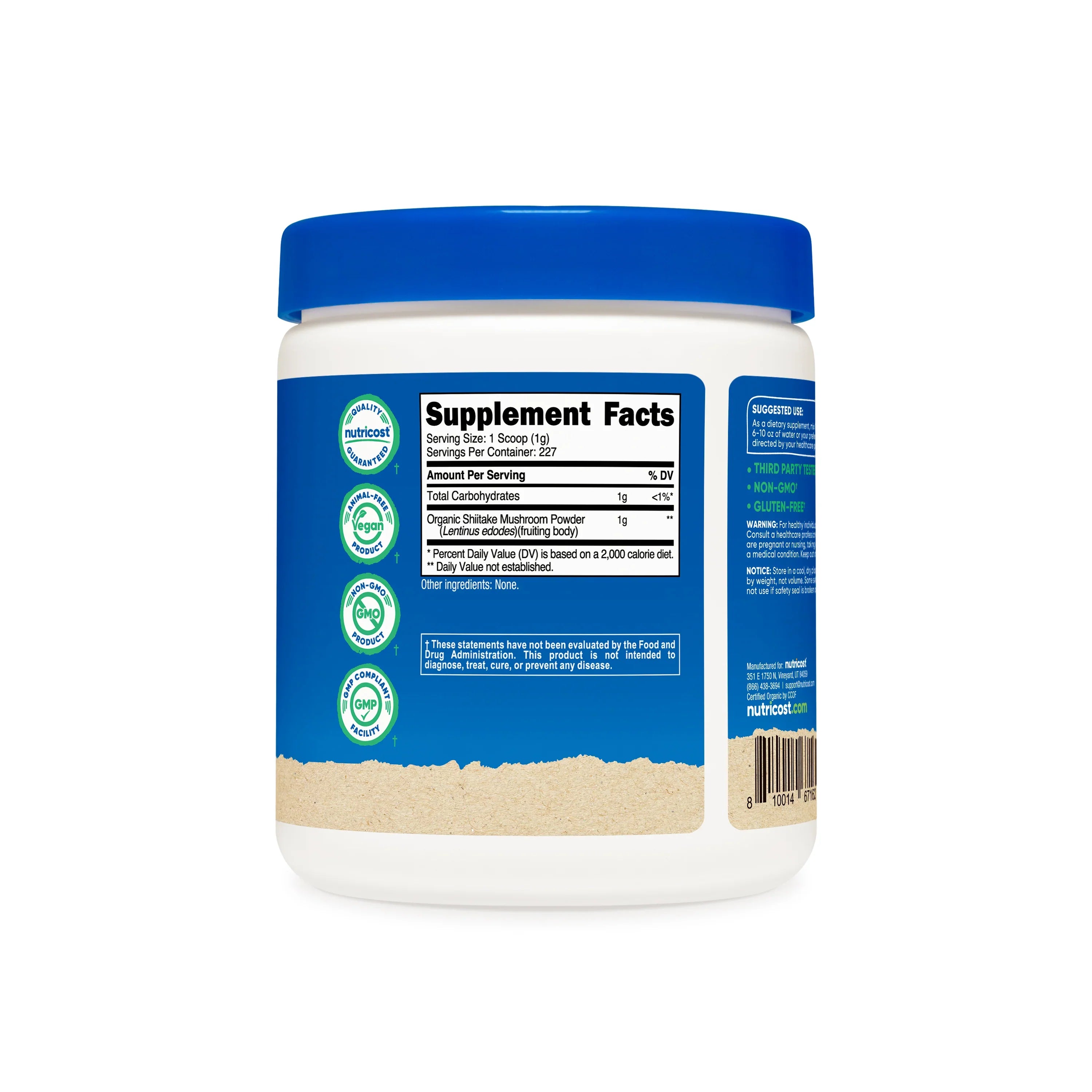 Nutricost Organic Shiitake Mushroom Powder