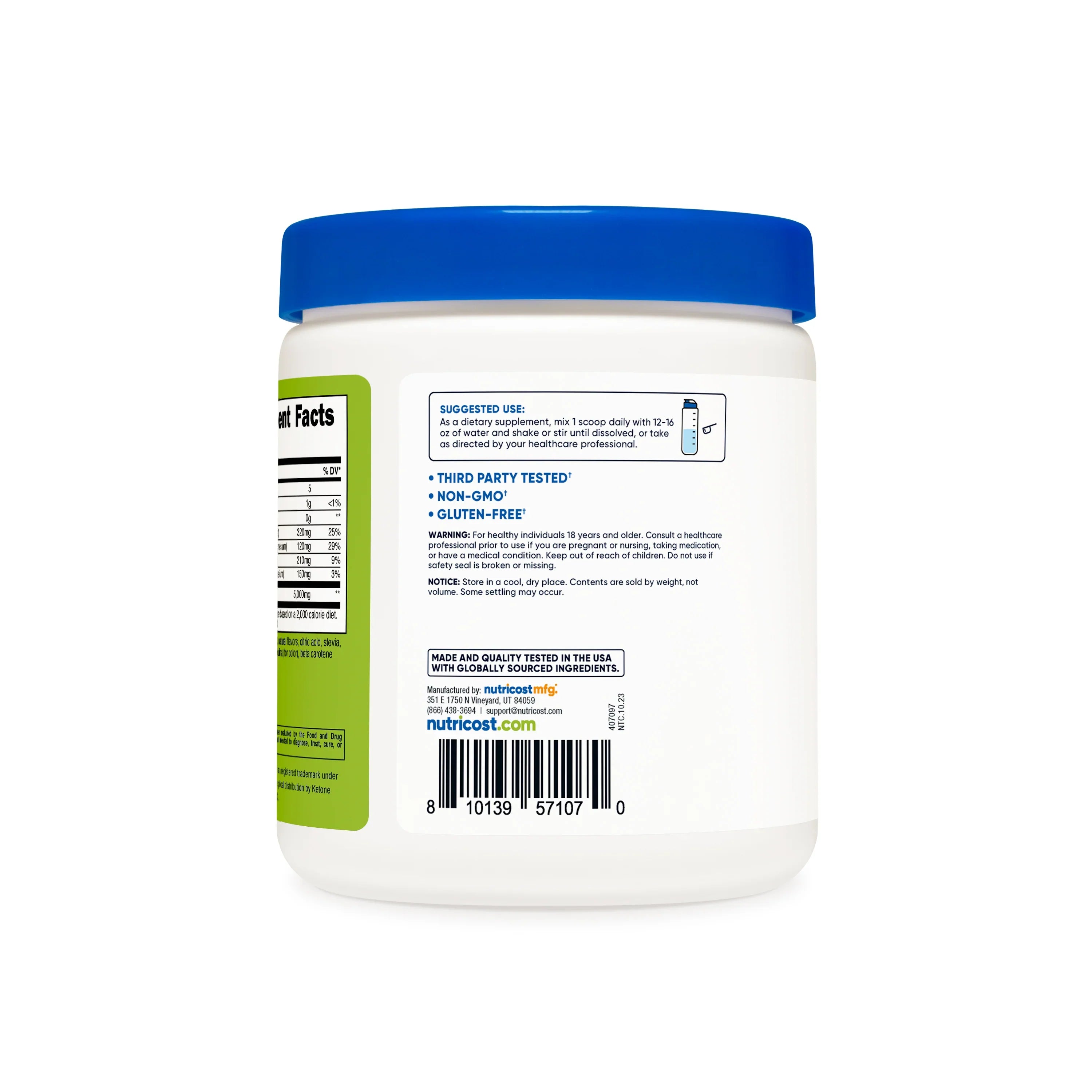 Nutricost Ketone BHB Salt 4-in-1 Powder
