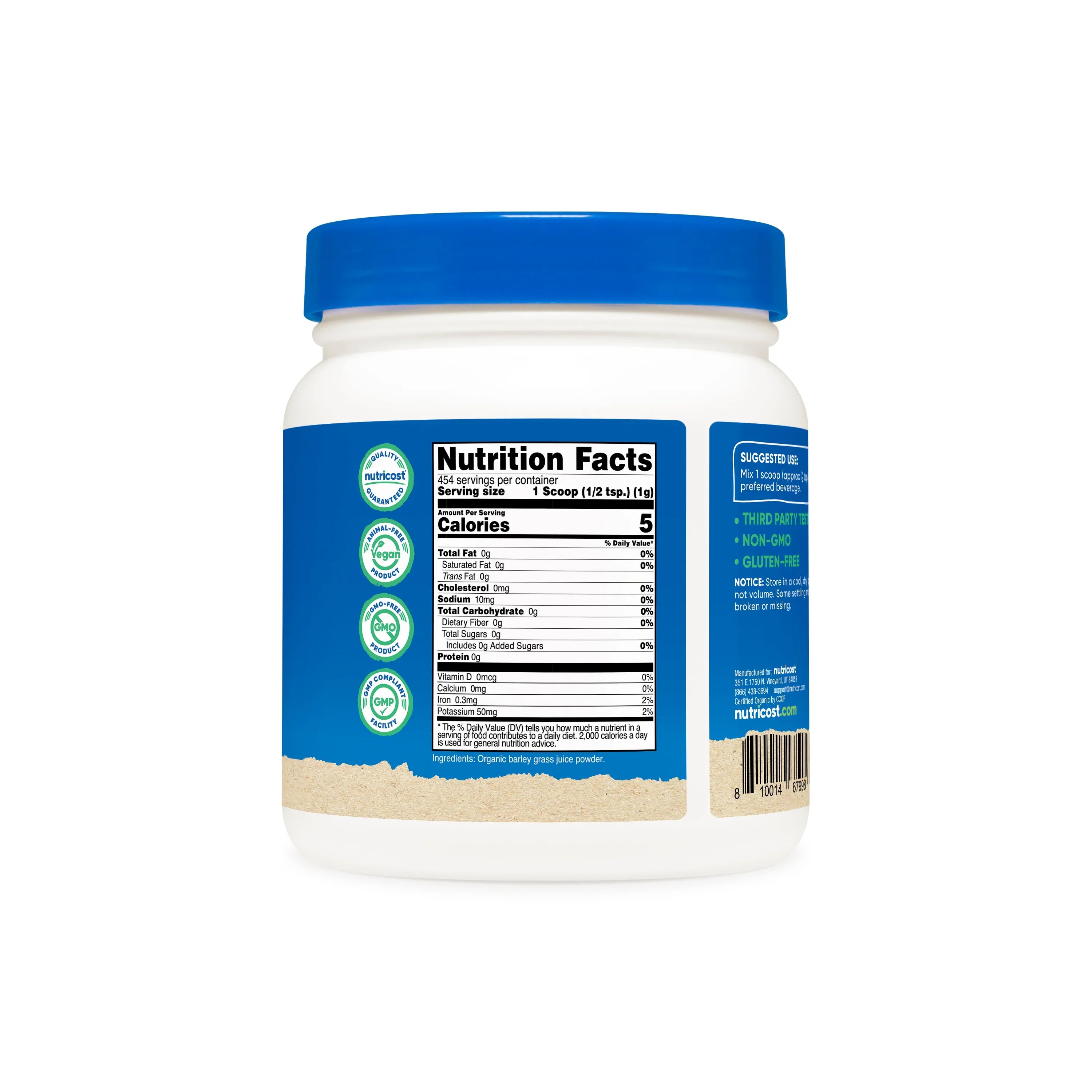 Nutricost Organic Barley Grass Juice Powder