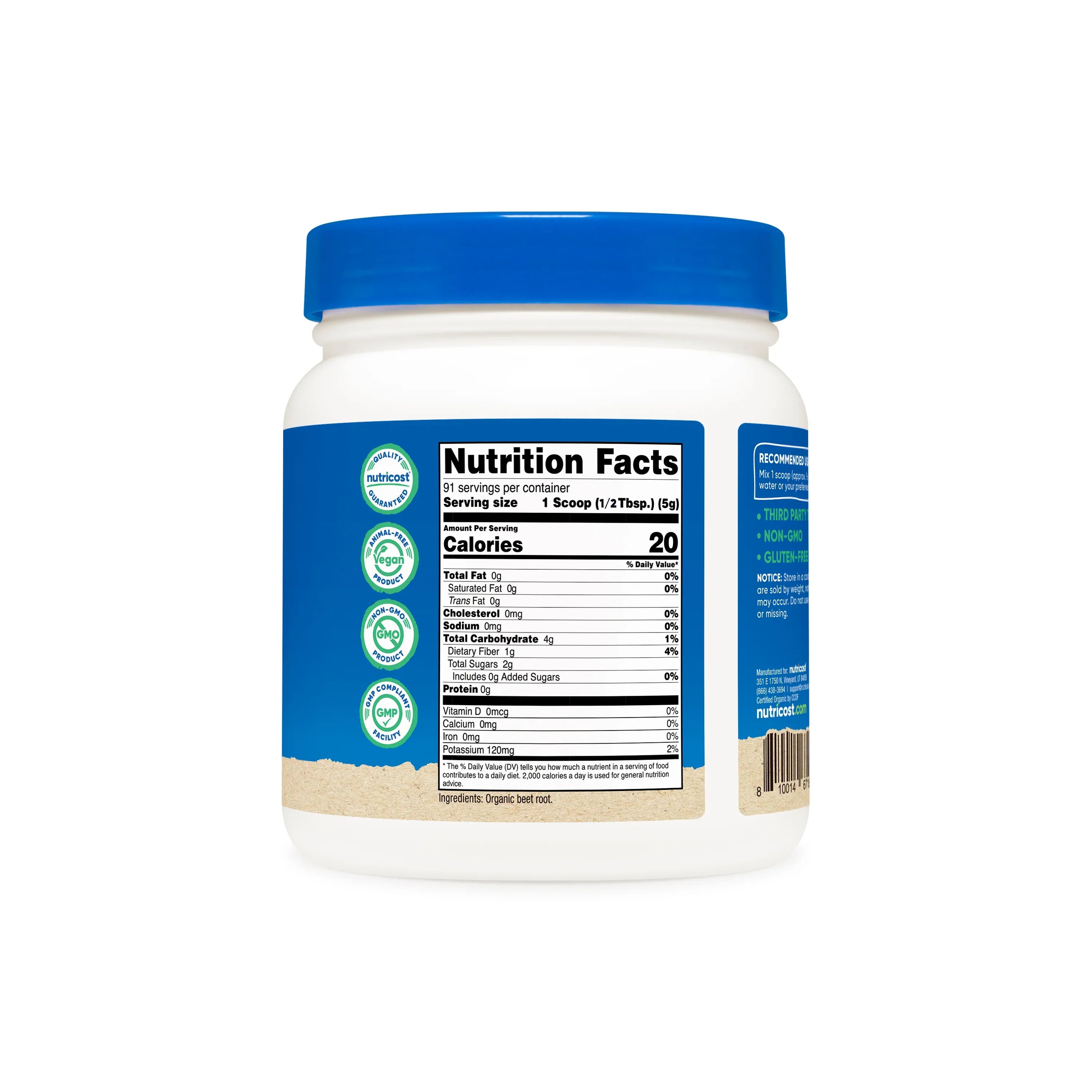 Nutricost Organic Beet Root Powder
