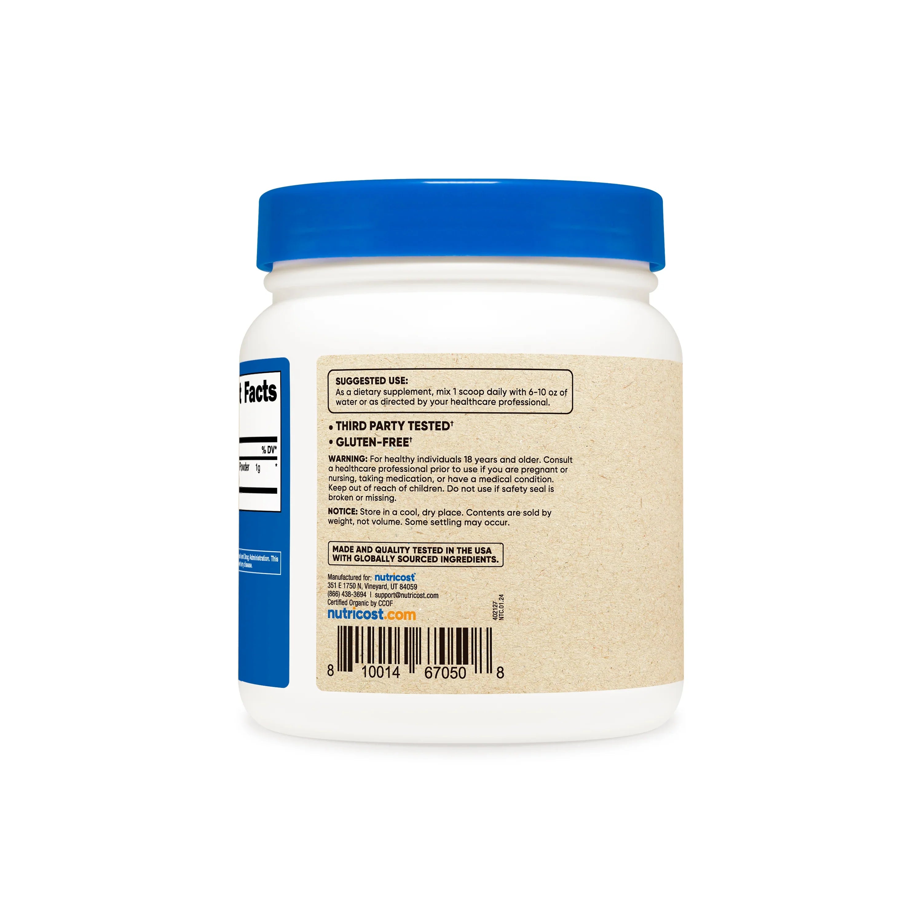 Nutricost Organic Lion's Mane Mushroom Powder