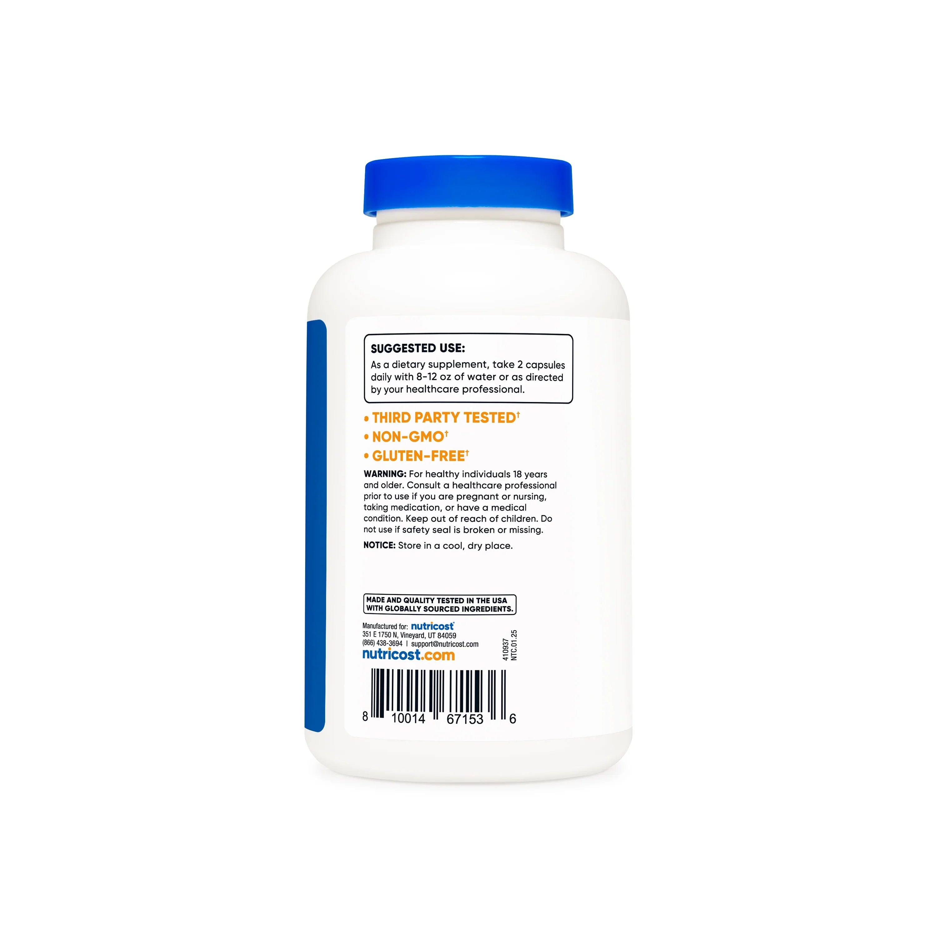 Nutricost Vitamin C (with Zinc) Capsules