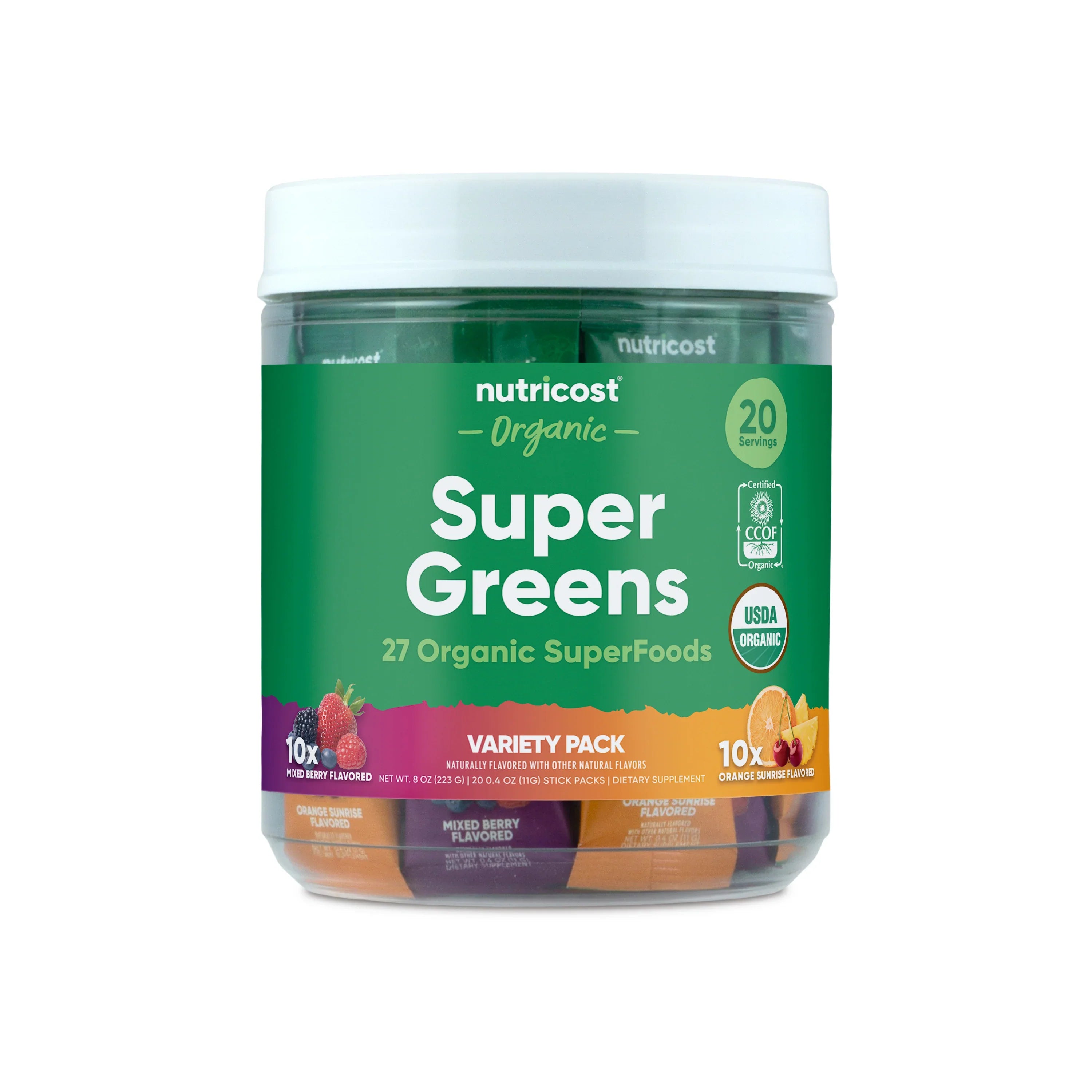 Nutricost Organic Super Greens Stickpacks