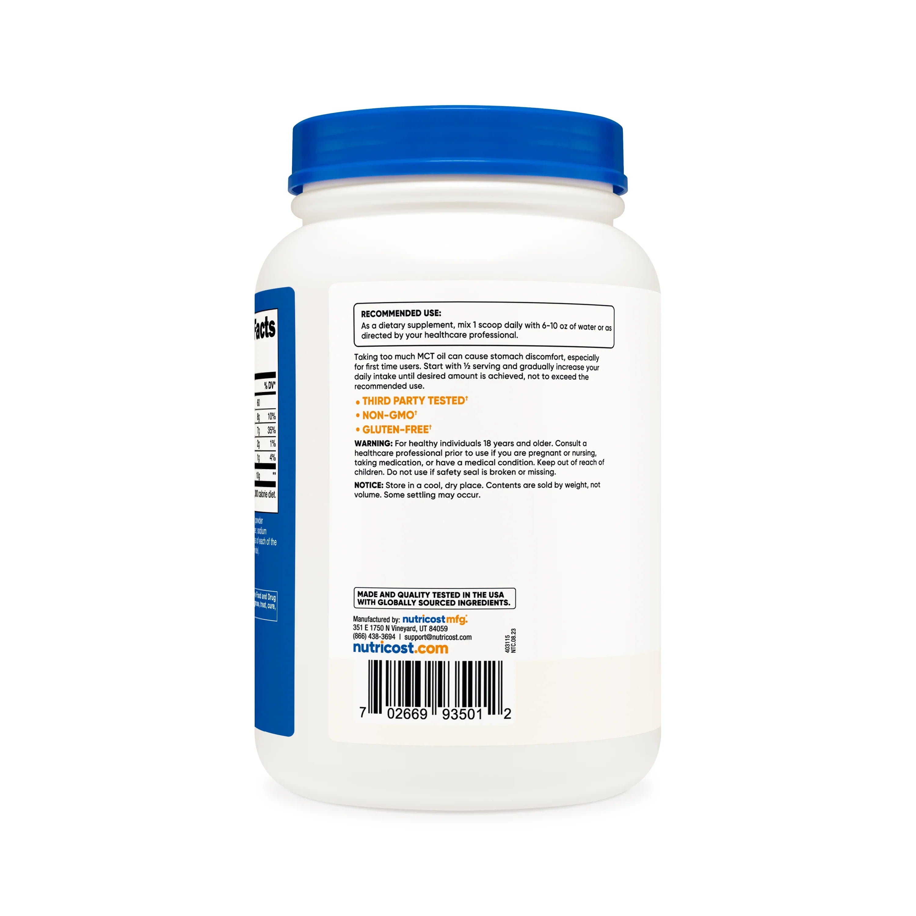 Nutricost C8 MCT Oil Powder
