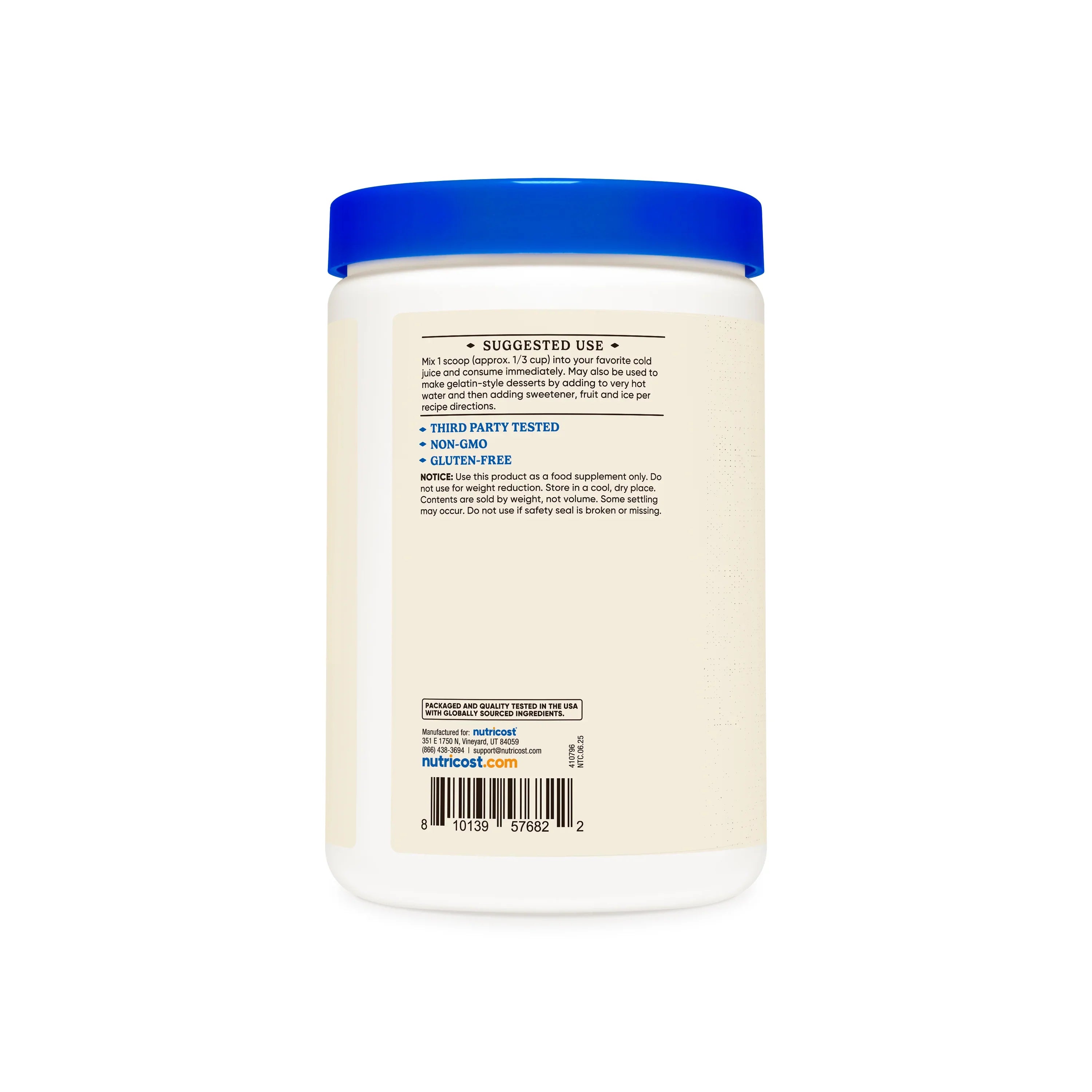 Nutricost Grass-Fed Beef Gelatin Powder