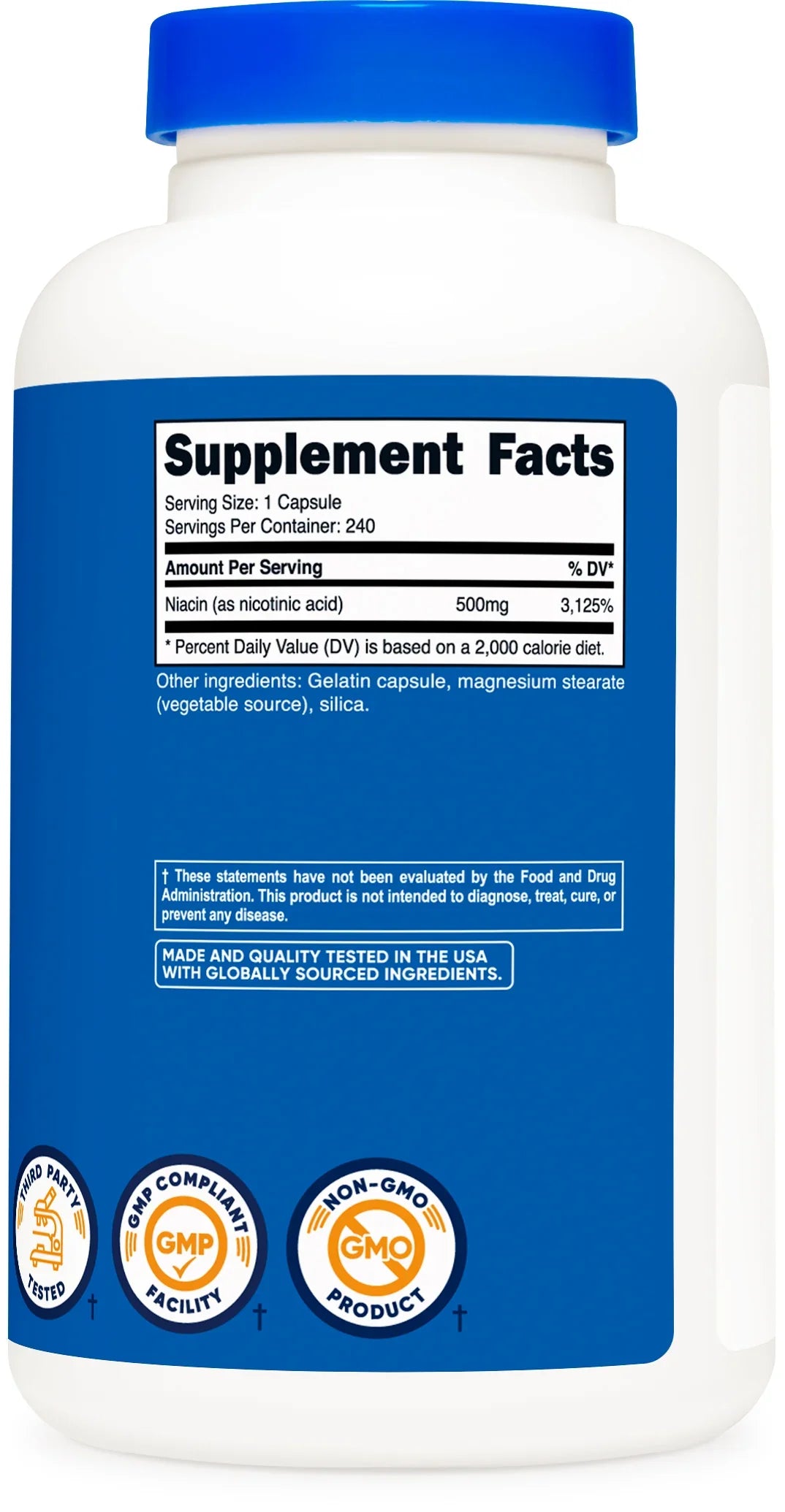 Nutricost Vitamin B3 Niacin Capsules