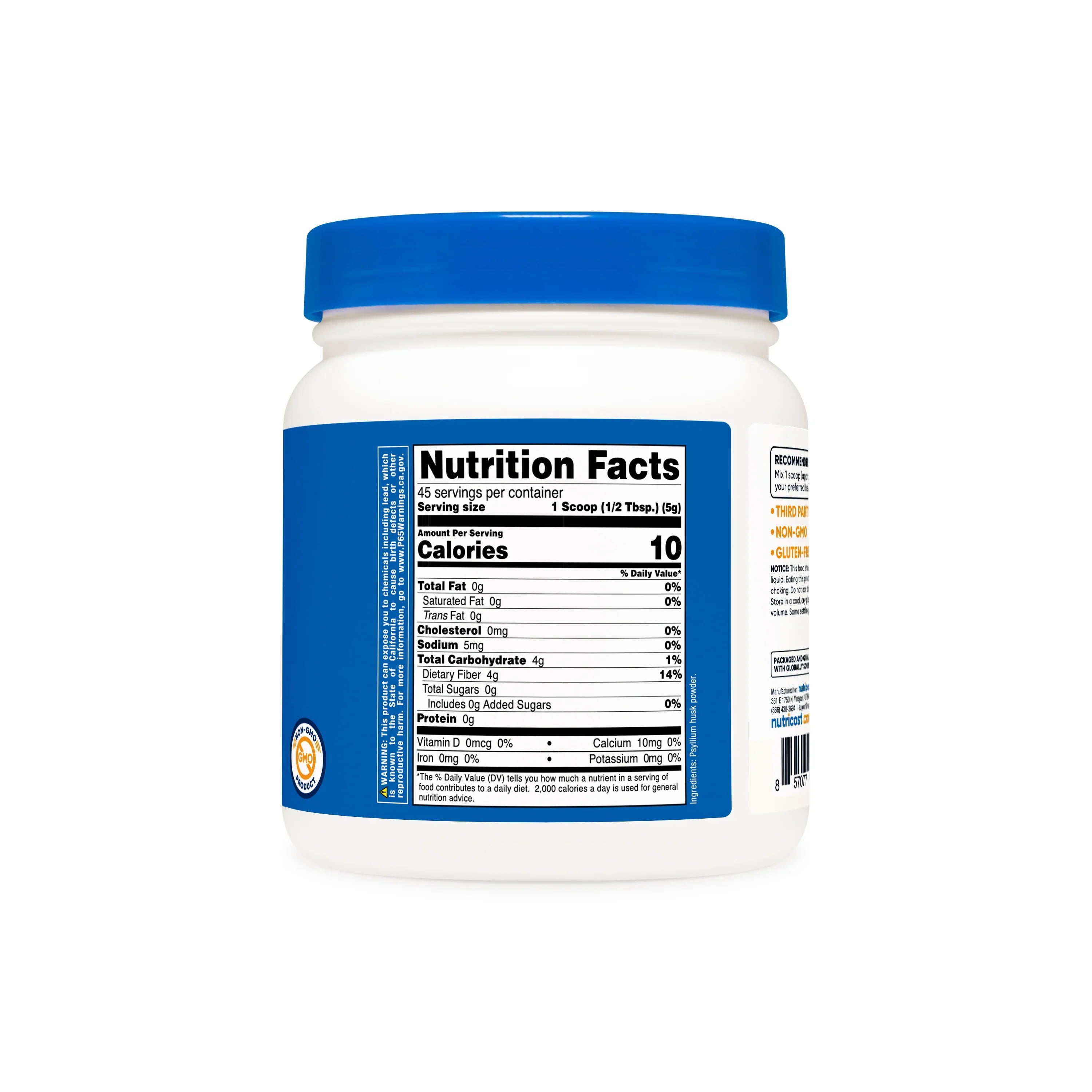 Nutricost Psyllium Husk (Whole Husk) Powder