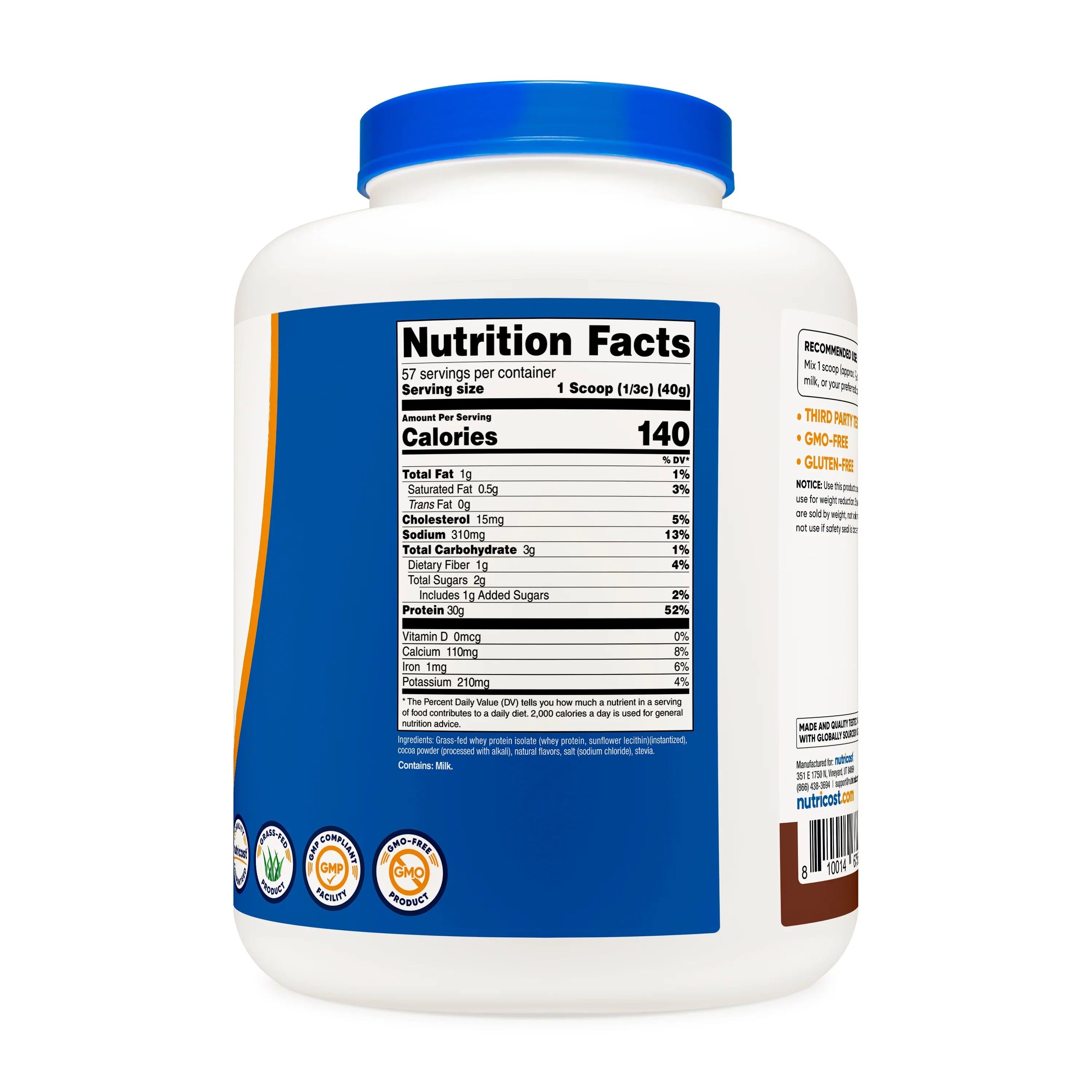 Nutricost Grass-Fed Whey Protein Isolate