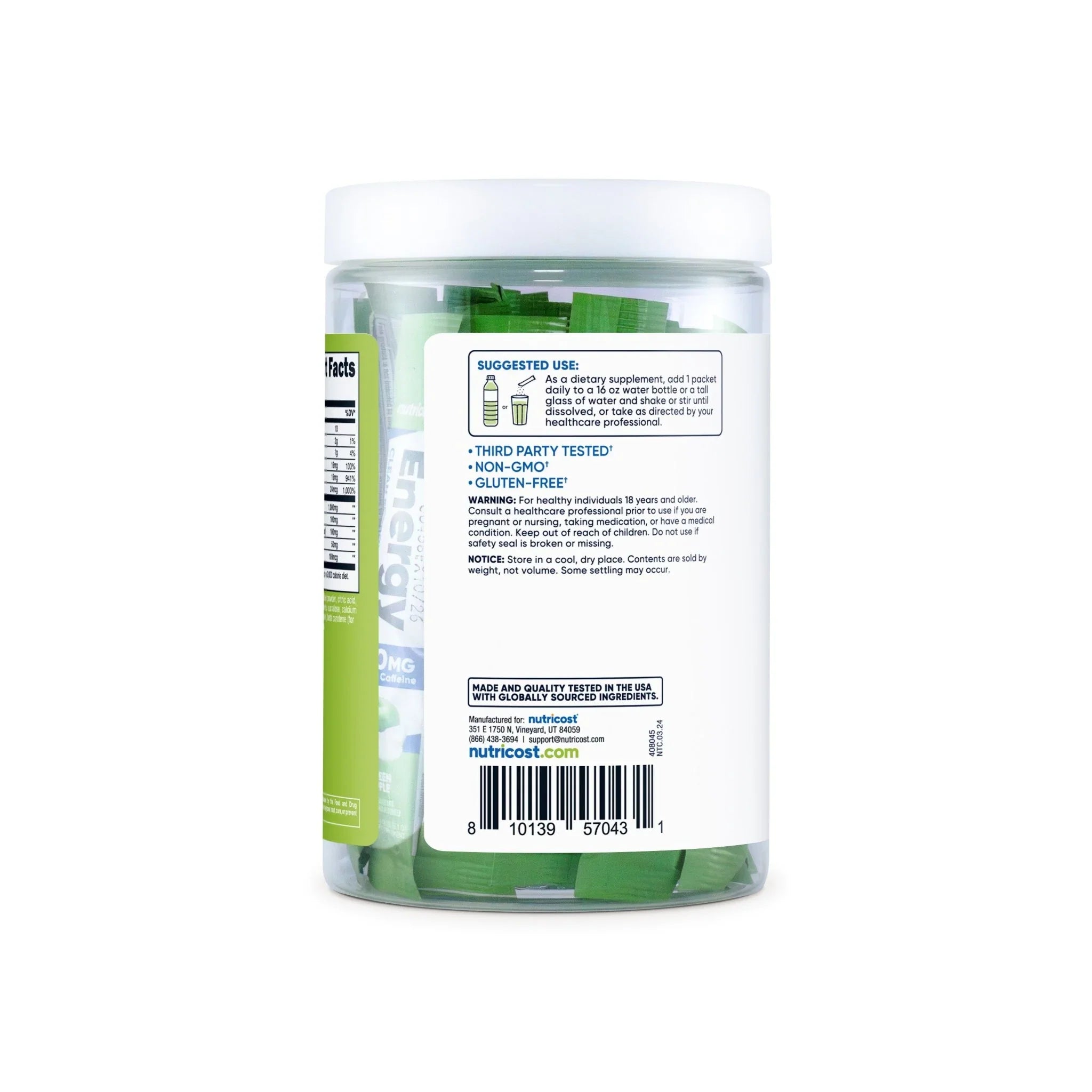 Nutricost Energy Stick Packs (20 Pack)