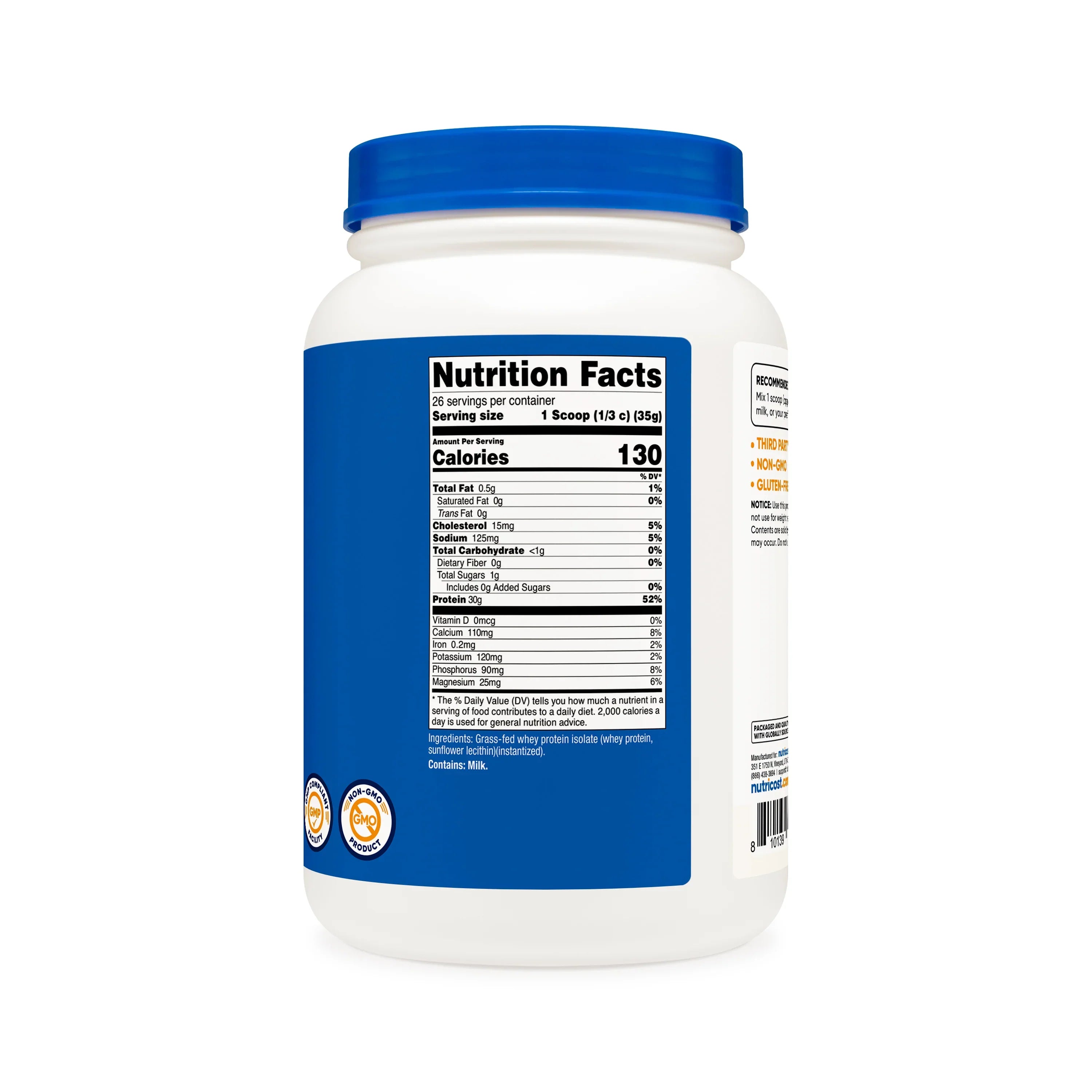 Nutricost Grass-Fed Whey Protein Isolate