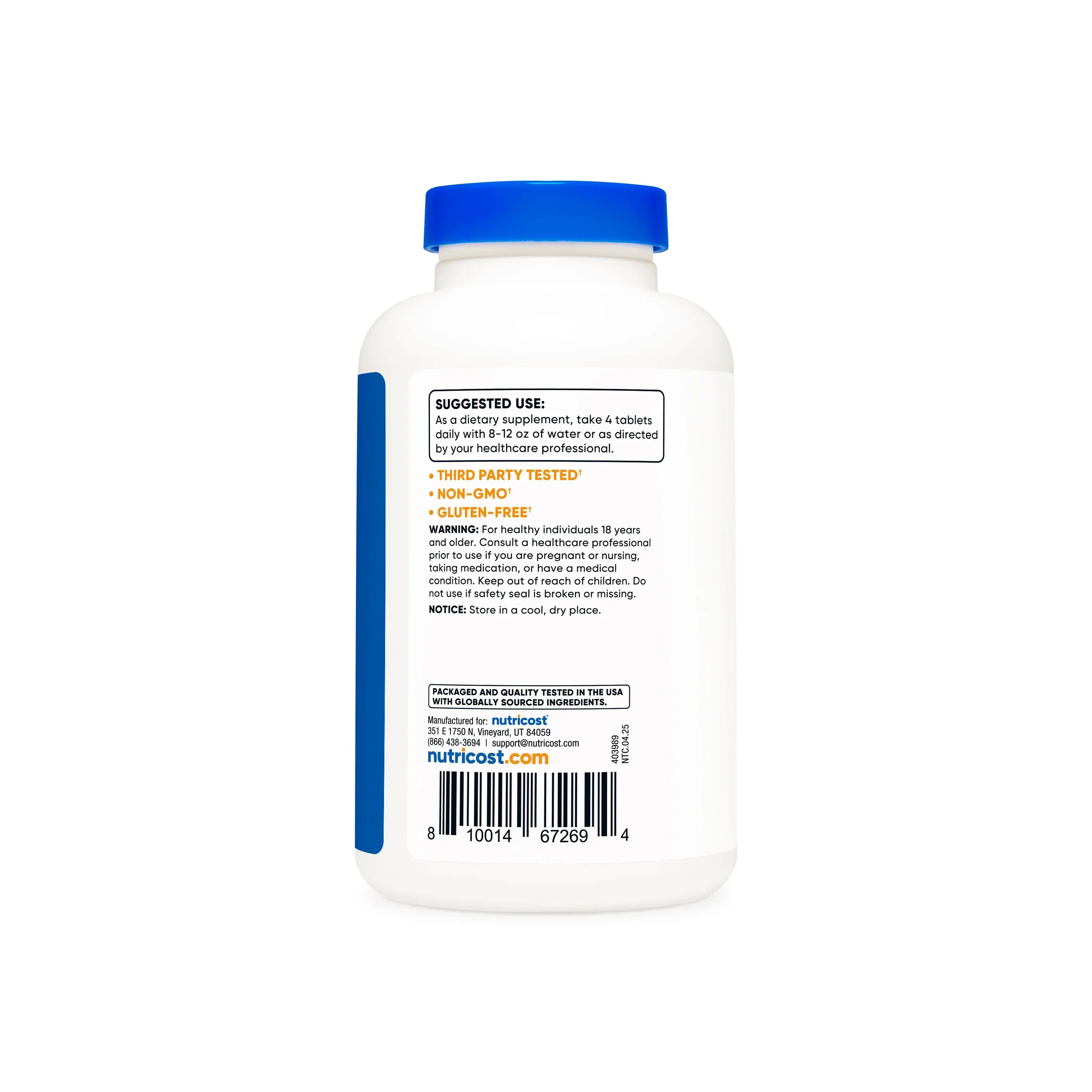 Nutricost Calcium & Magnesium Carbonate Tablets