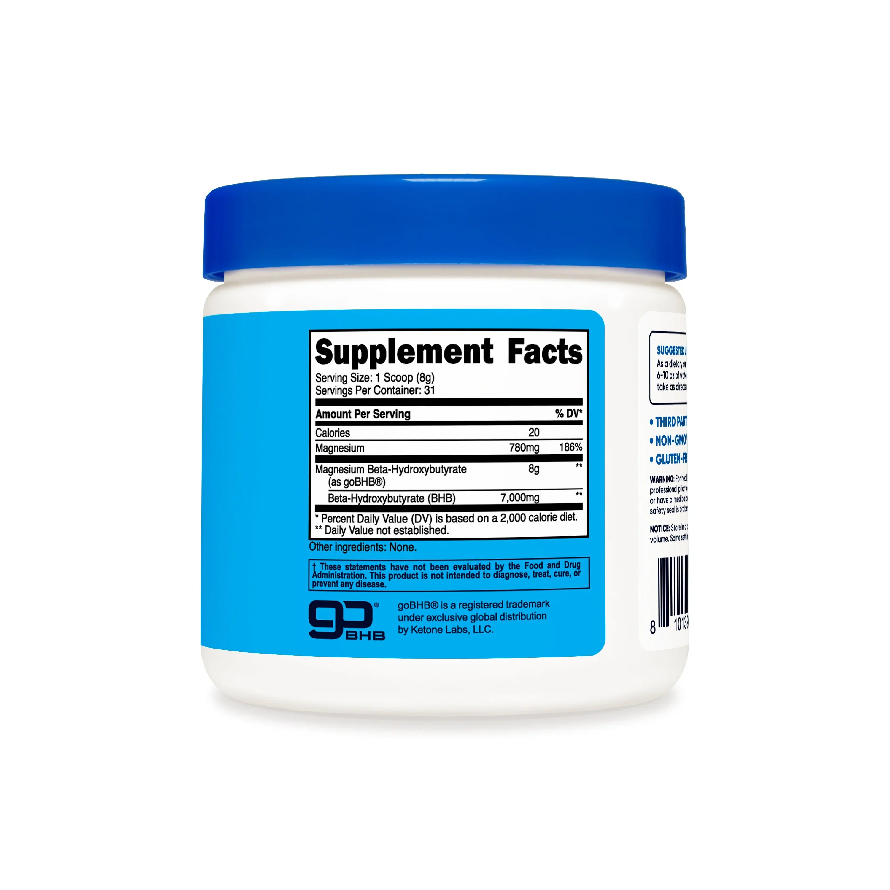 Nutricost Ketone BHB Salt Powders (Calcium, Magnesium, Potassium, Sodium)