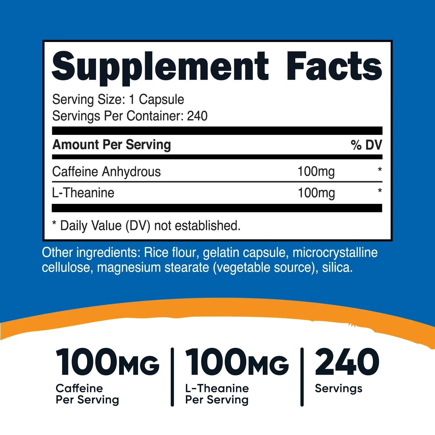 Nutricost Caffeine + L-Theanine Capsules