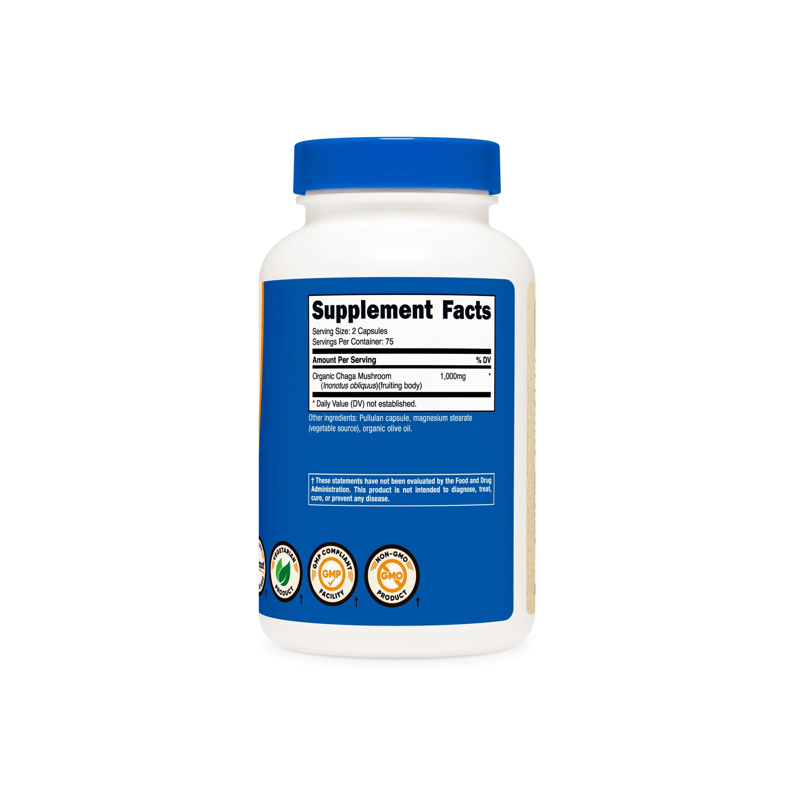 Nutricost Made With Organic Chaga Mushroom Capsules