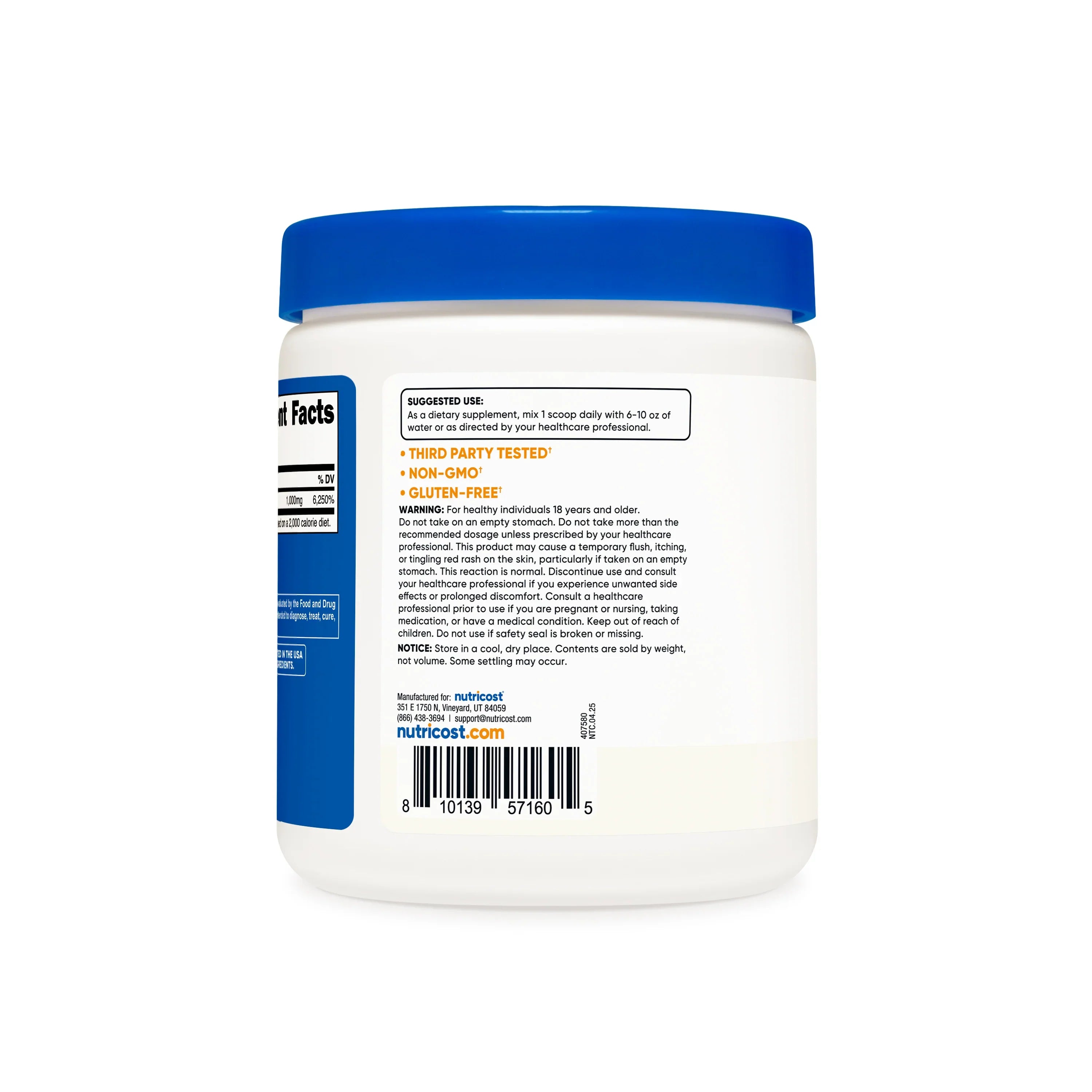 Nutricost Vitamin B3 Niacin Powder