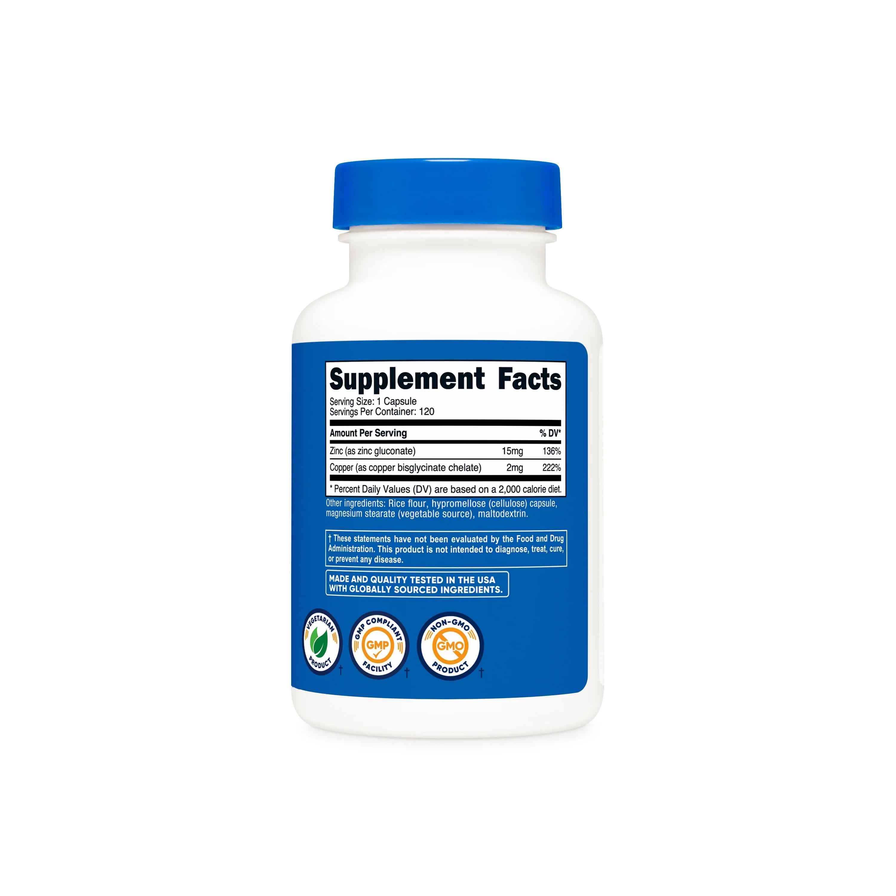 Nutricost Zinc + Copper Capsules