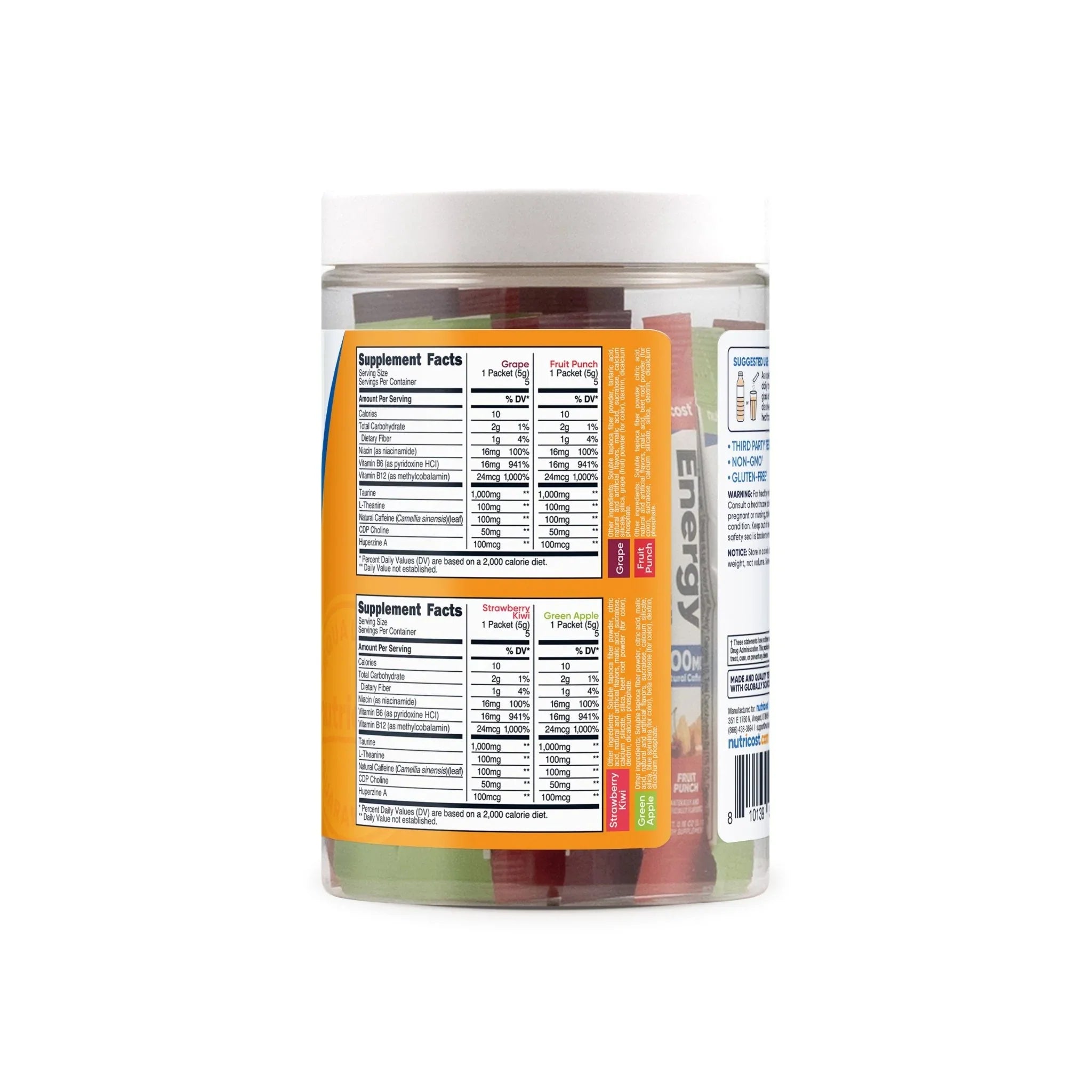 Nutricost Energy Stick Packs (20 Pack)