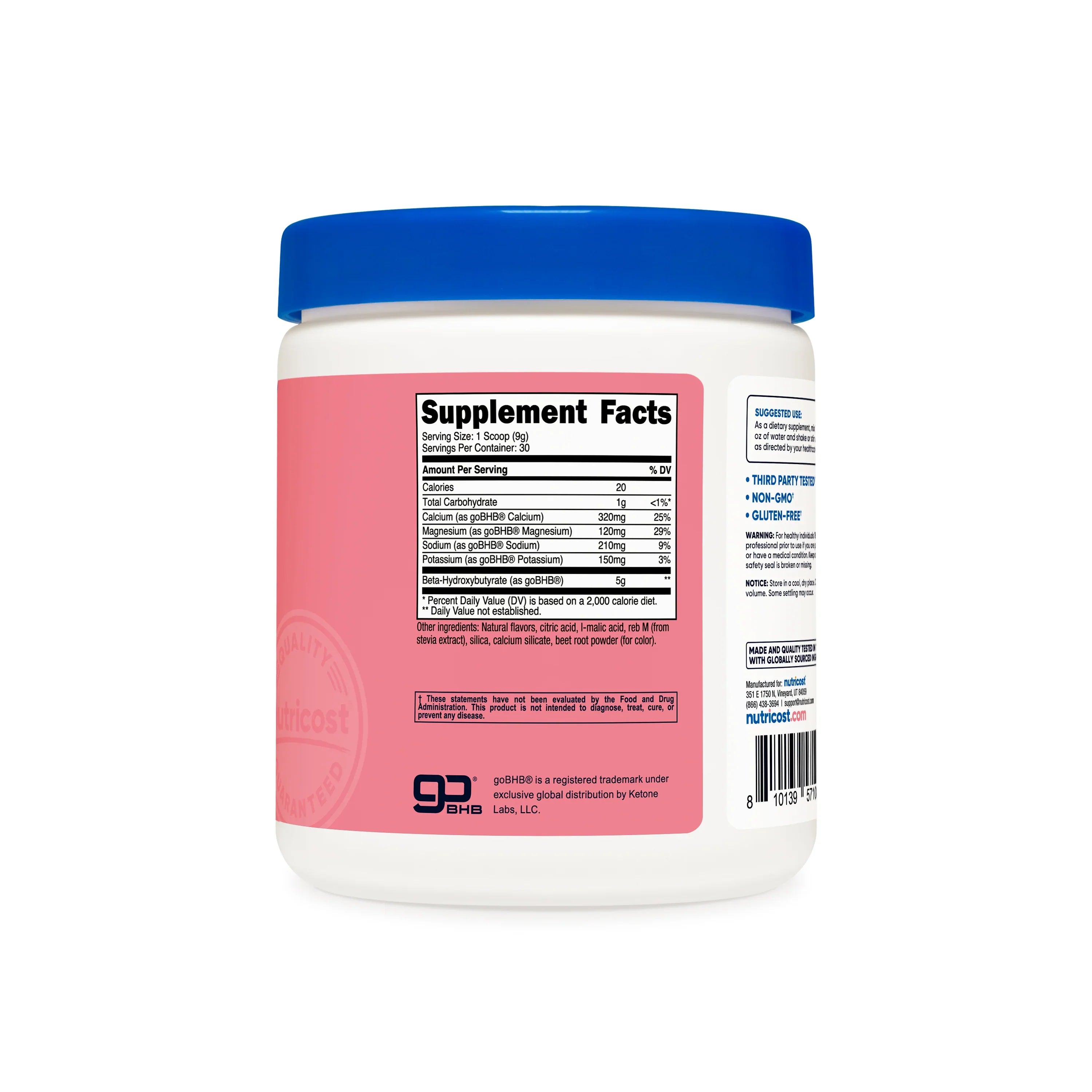 Nutricost Ketone BHB Salt 4-in-1 Powder