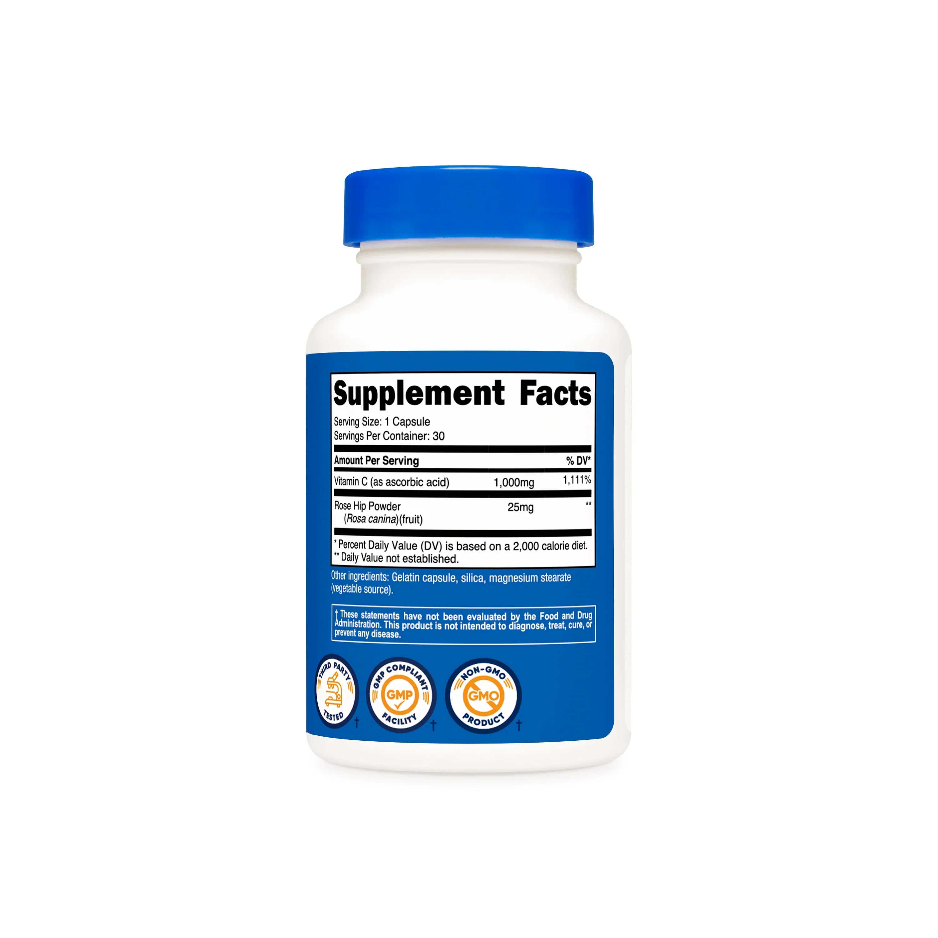 Nutricost Vitamin C with Rose Hips Capsules