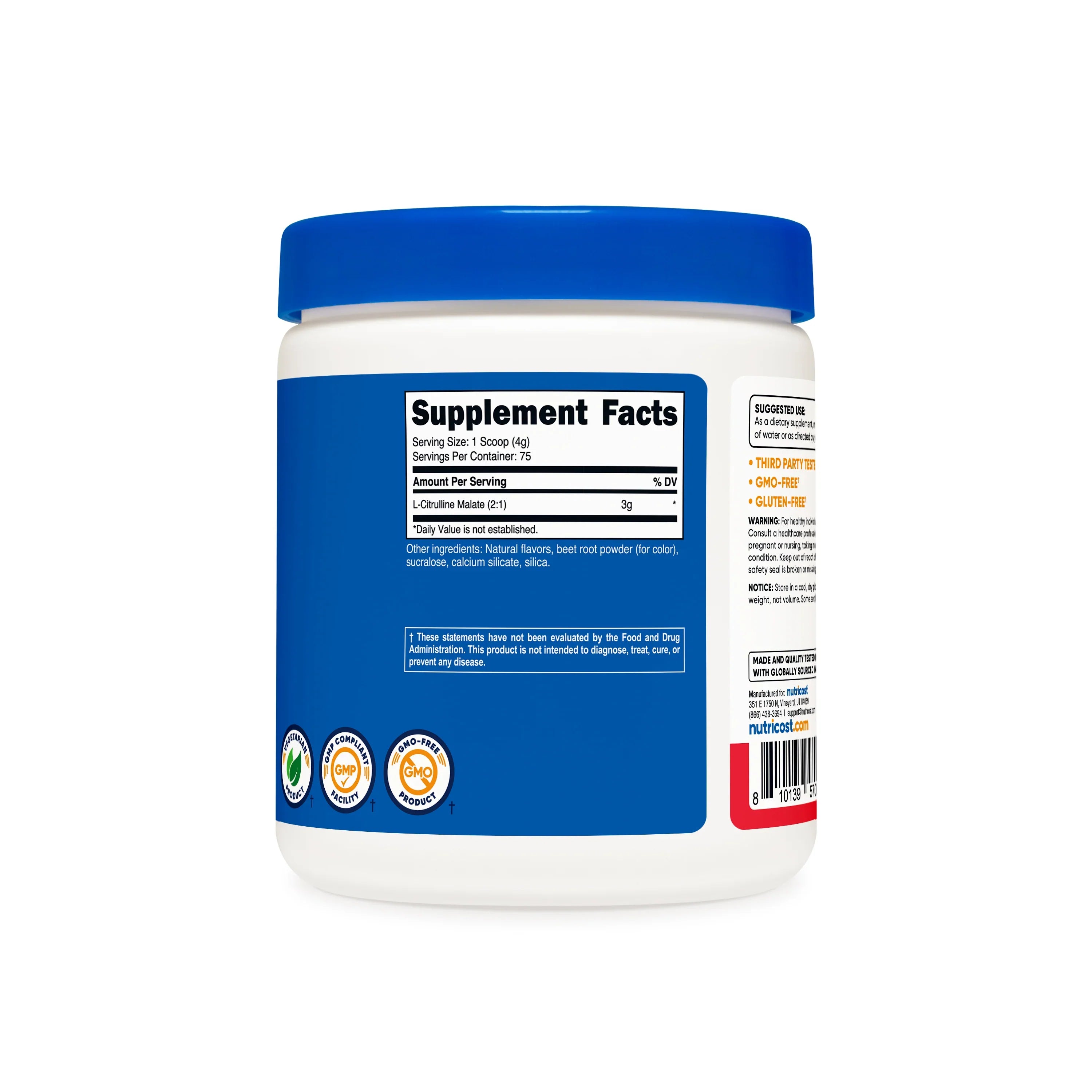 Nutricost L-Citrulline Malate (2:1) Flavored Powder