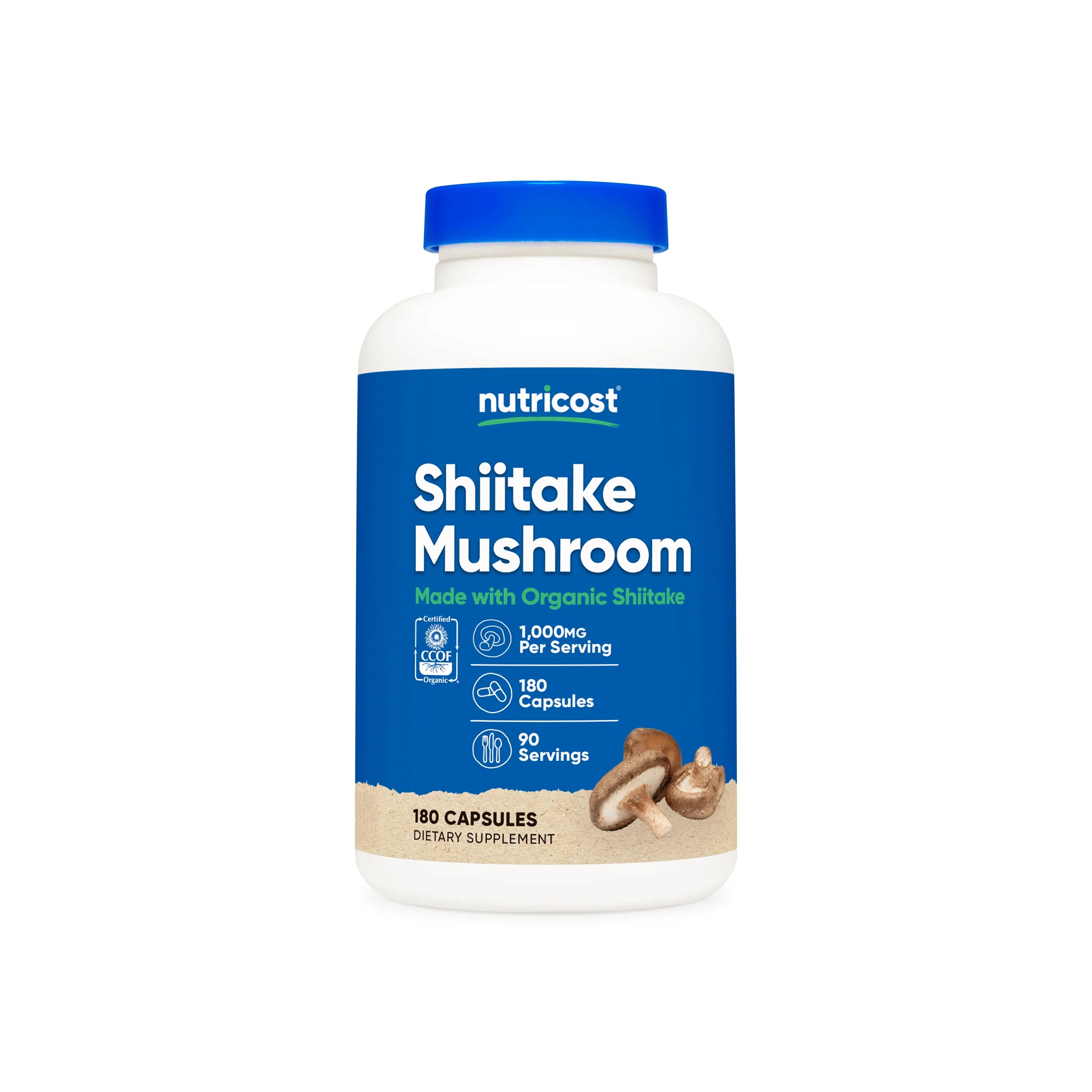 Nutricost Made With Organic Shiitake Mushroom Capsules