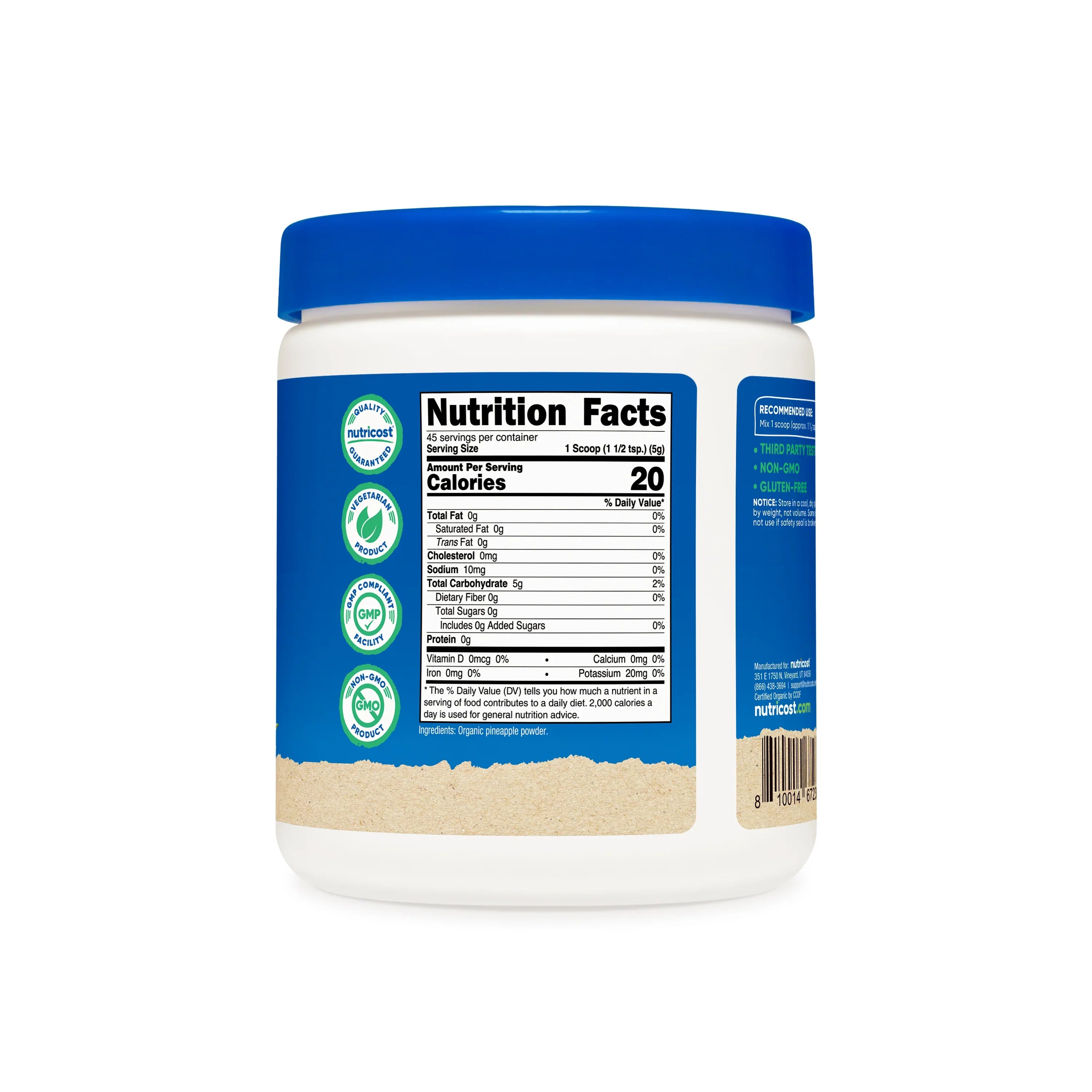 Nutricost Organic Pineapple Juice Powder