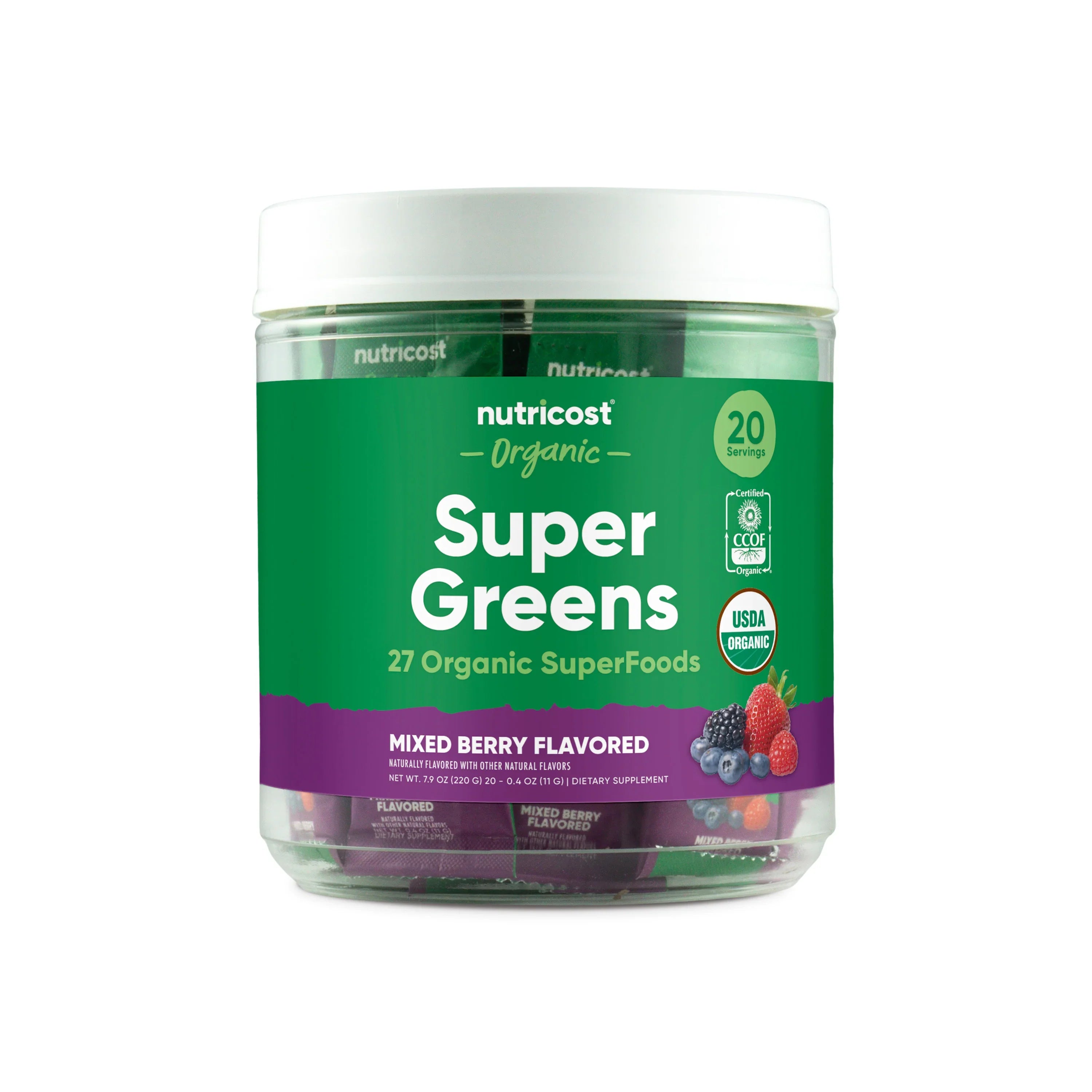 Nutricost Organic Super Greens Stickpacks