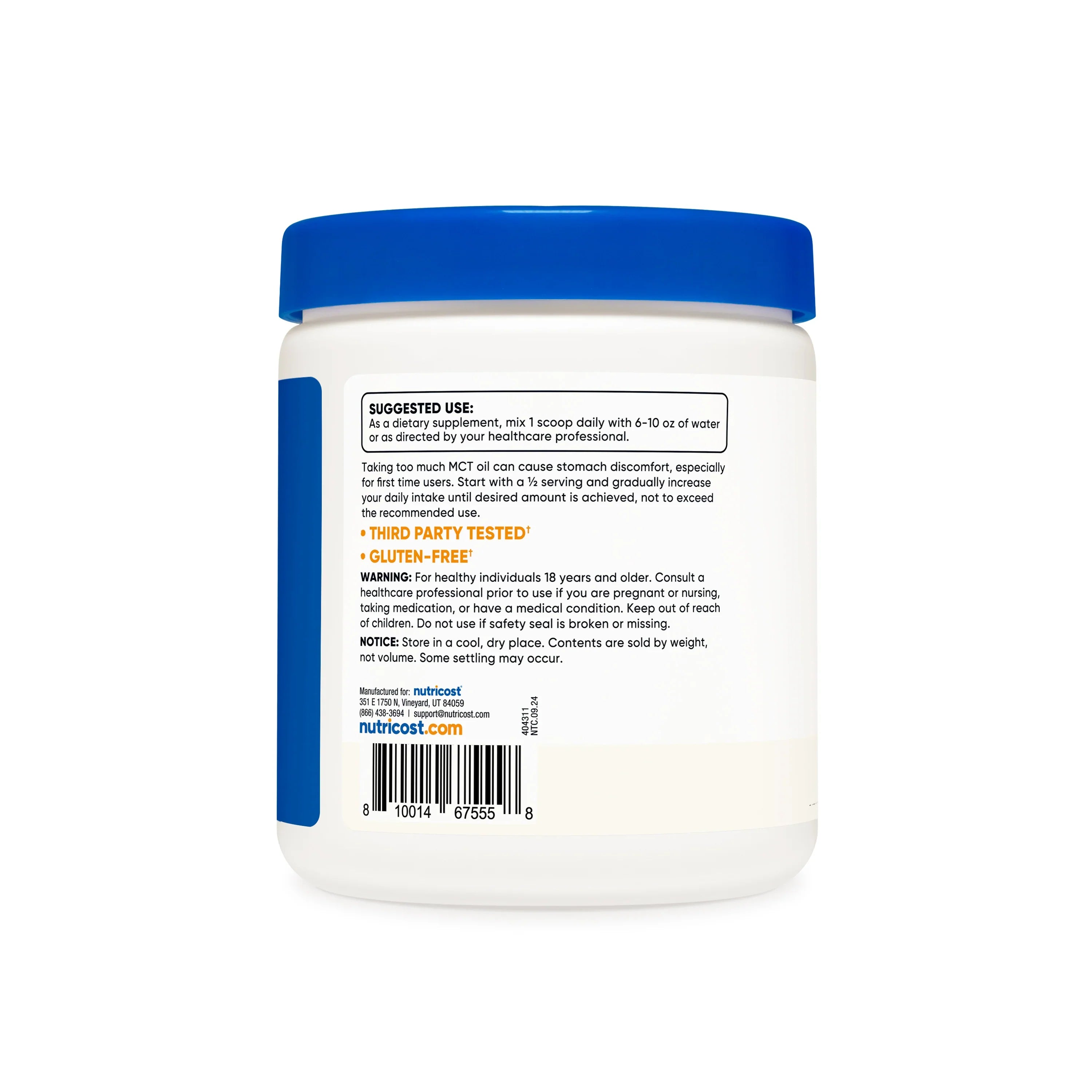 Nutricost C8 MCT Oil Powder