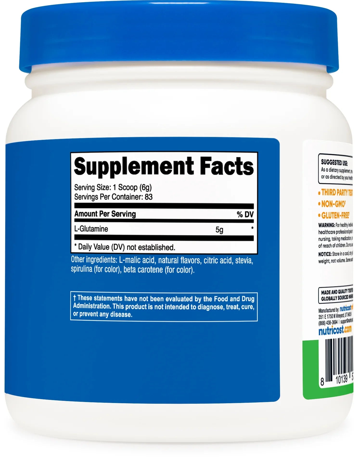 Nutricost L-Glutamine Powder