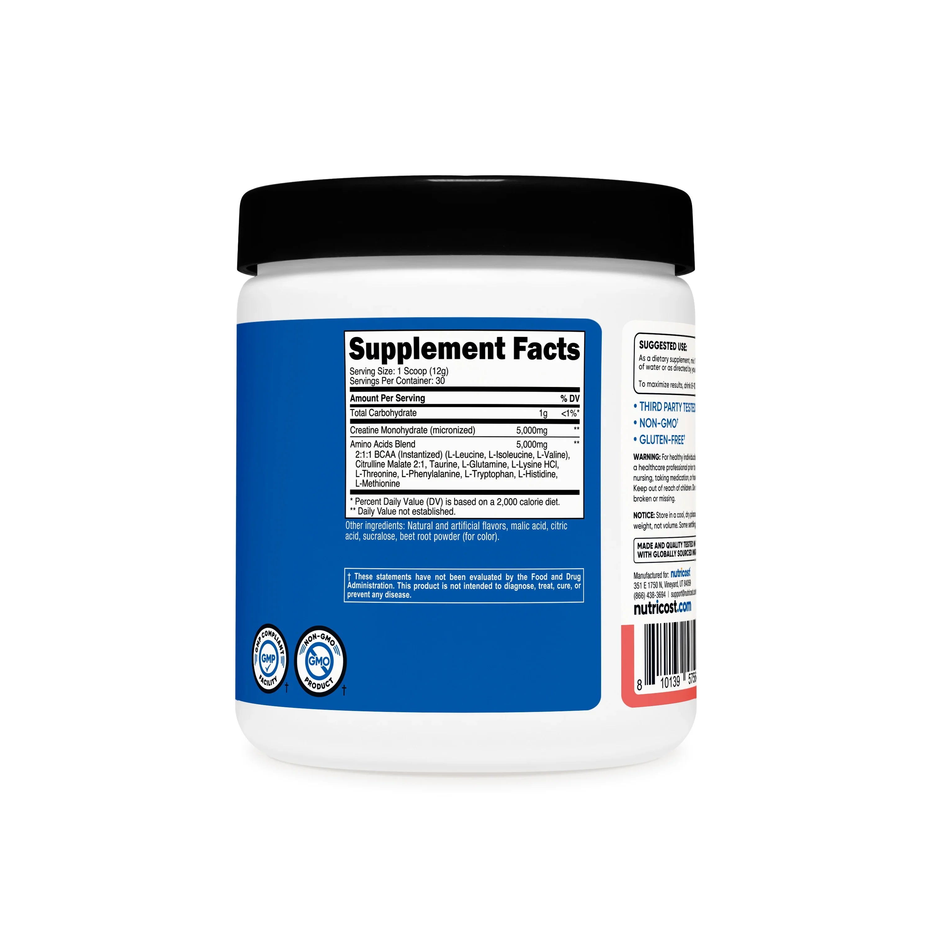 Nutricost Creatine + Aminos Powder