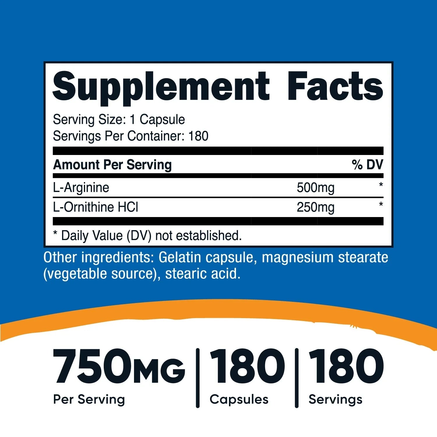 Nutricost L-Arginine L-Ornithine Capsules
