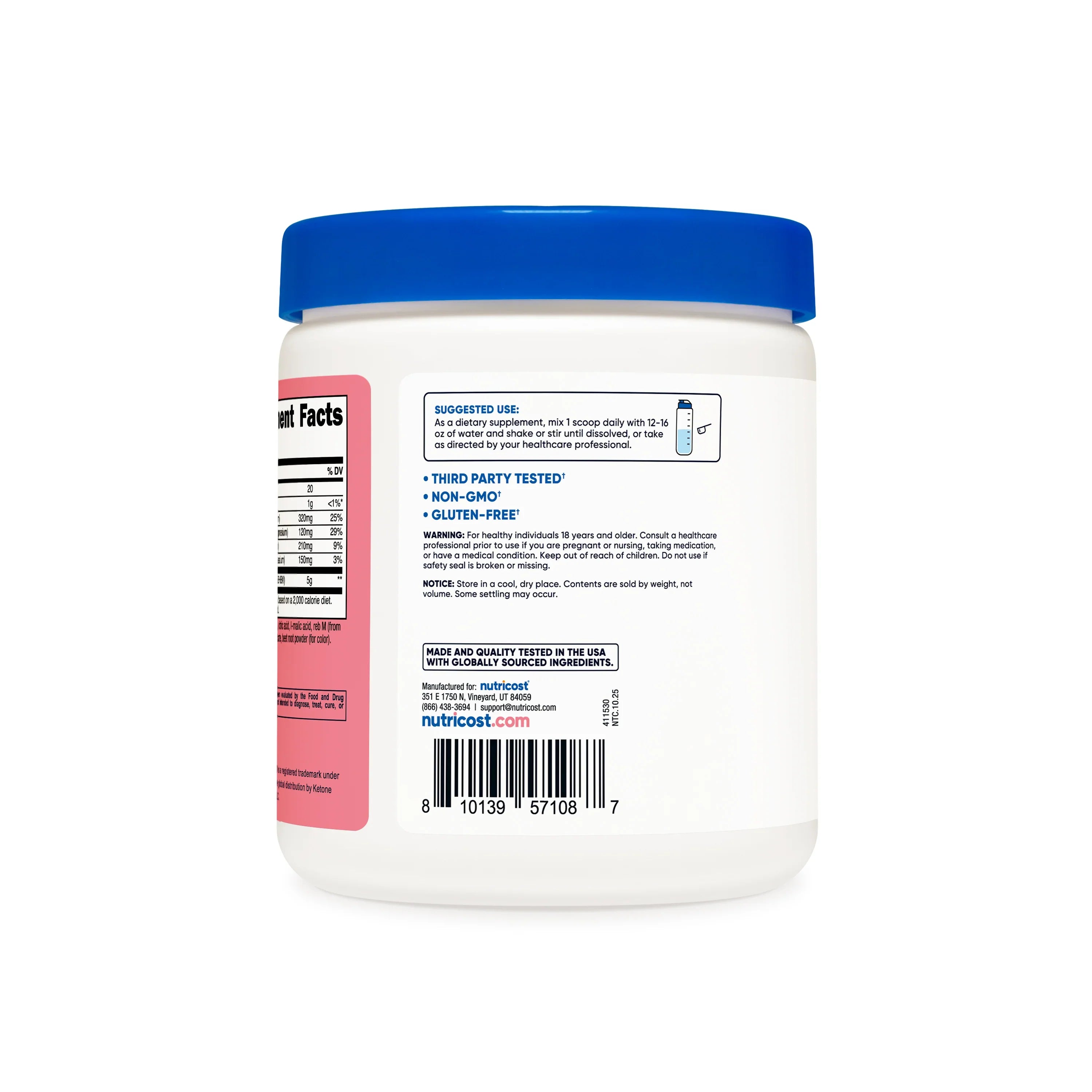 Nutricost Ketone BHB Salt 4-in-1 Powder