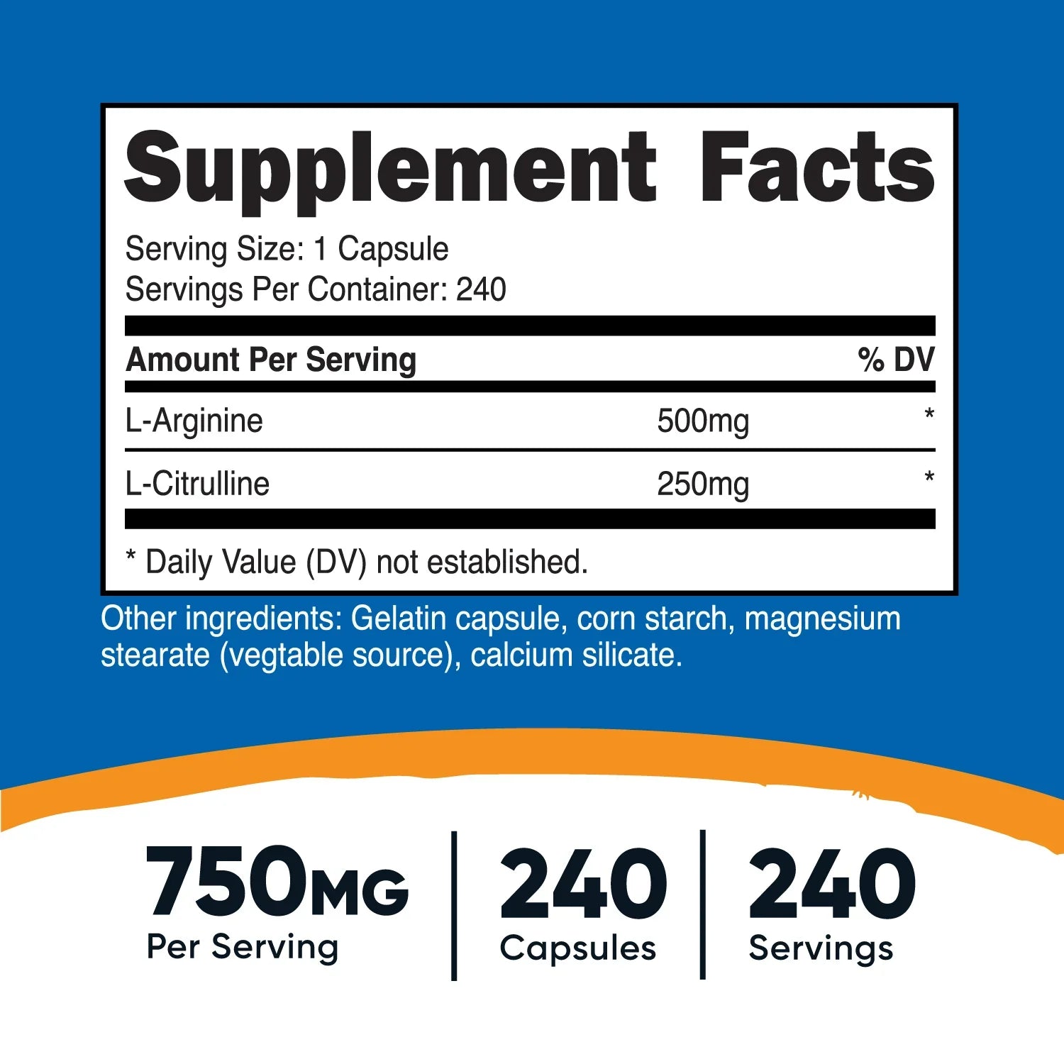 Nutricost L-Arginine L-Citrulline Complex Capsules