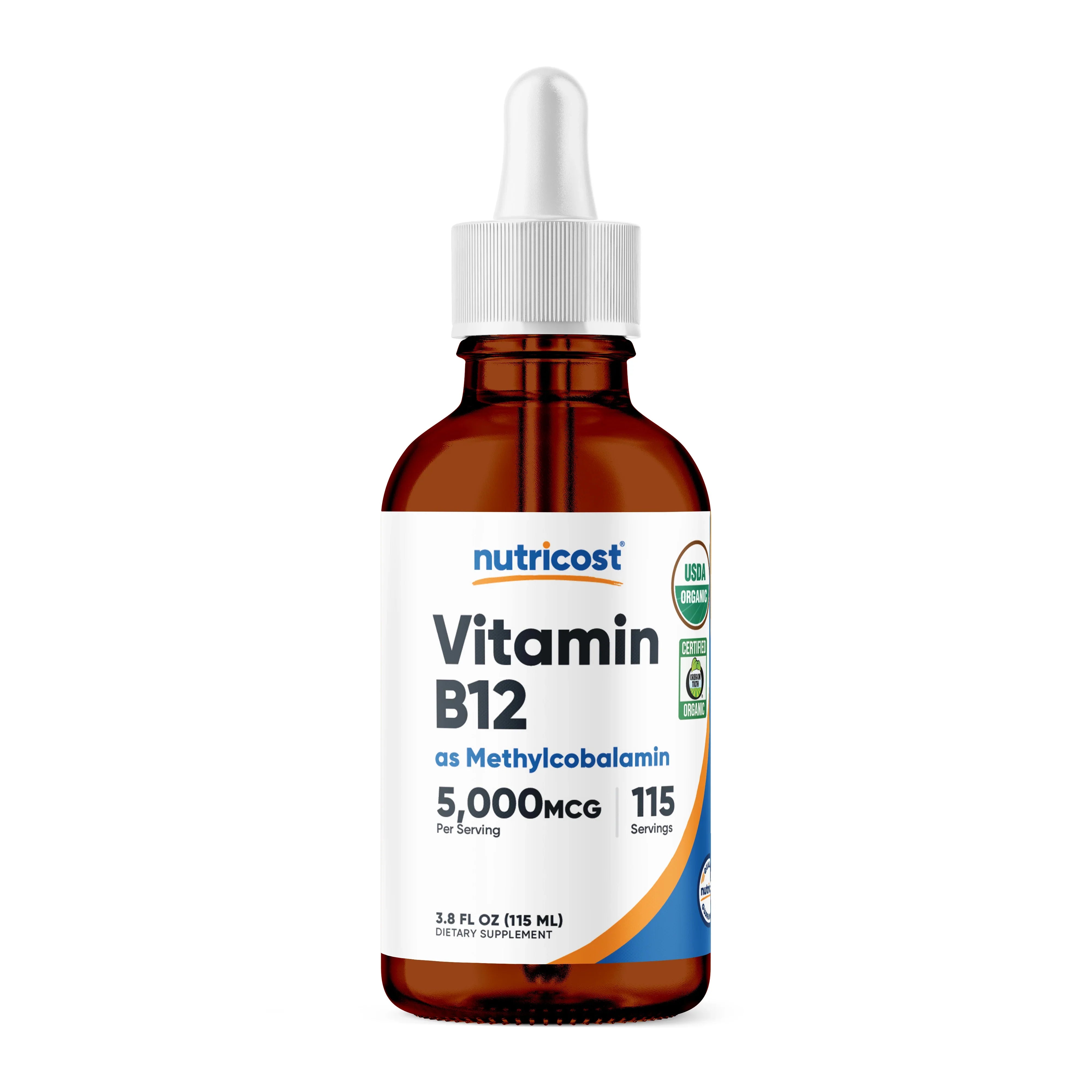 Nutricost Organic Vitamin B12 (Methylcobalamin) Liquid Drops