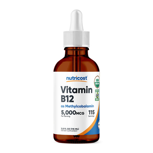 Nutricost Organic Vitamin B12 (Methylcobalamin) Liquid Drops