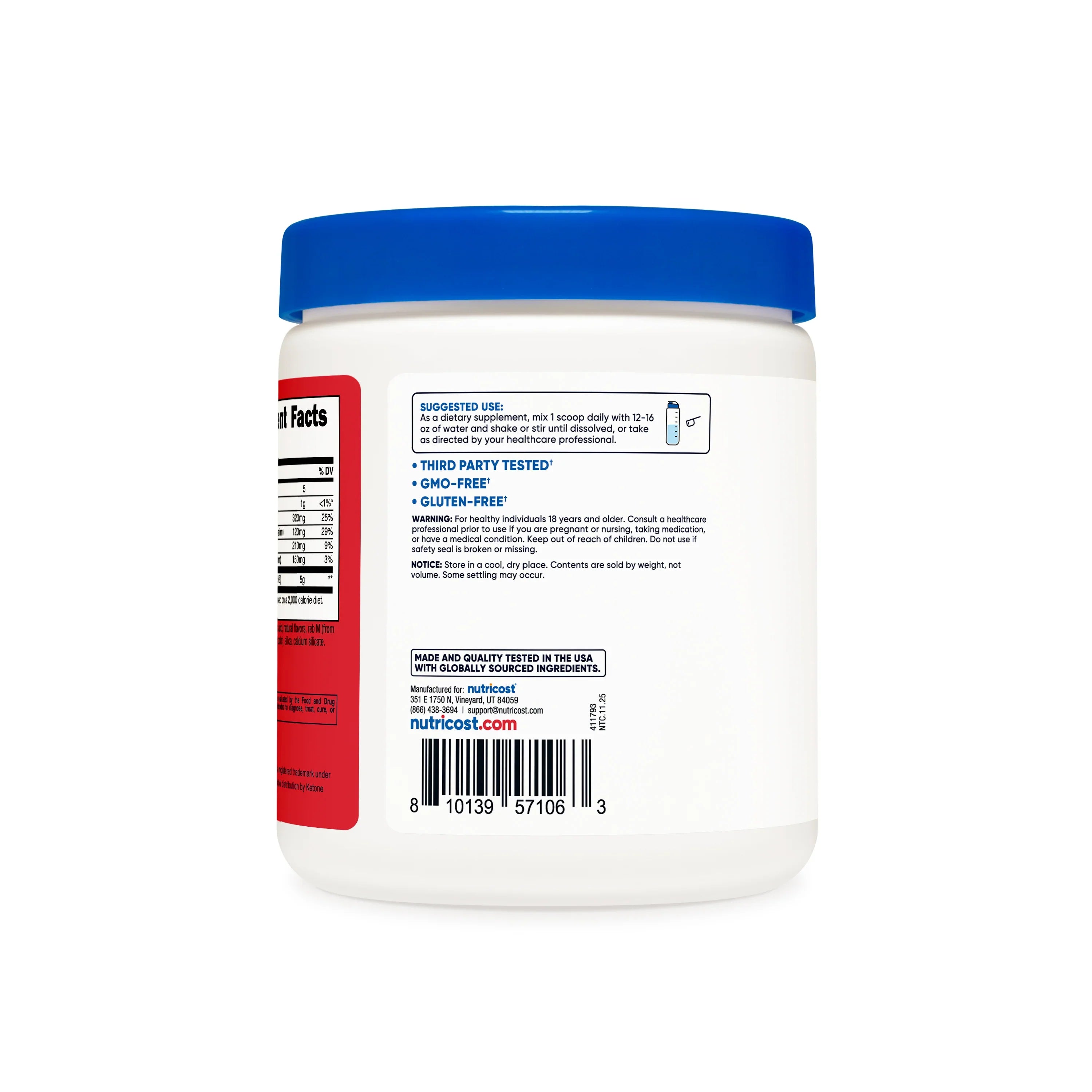 Nutricost Ketone BHB Salt 4-in-1 Powder