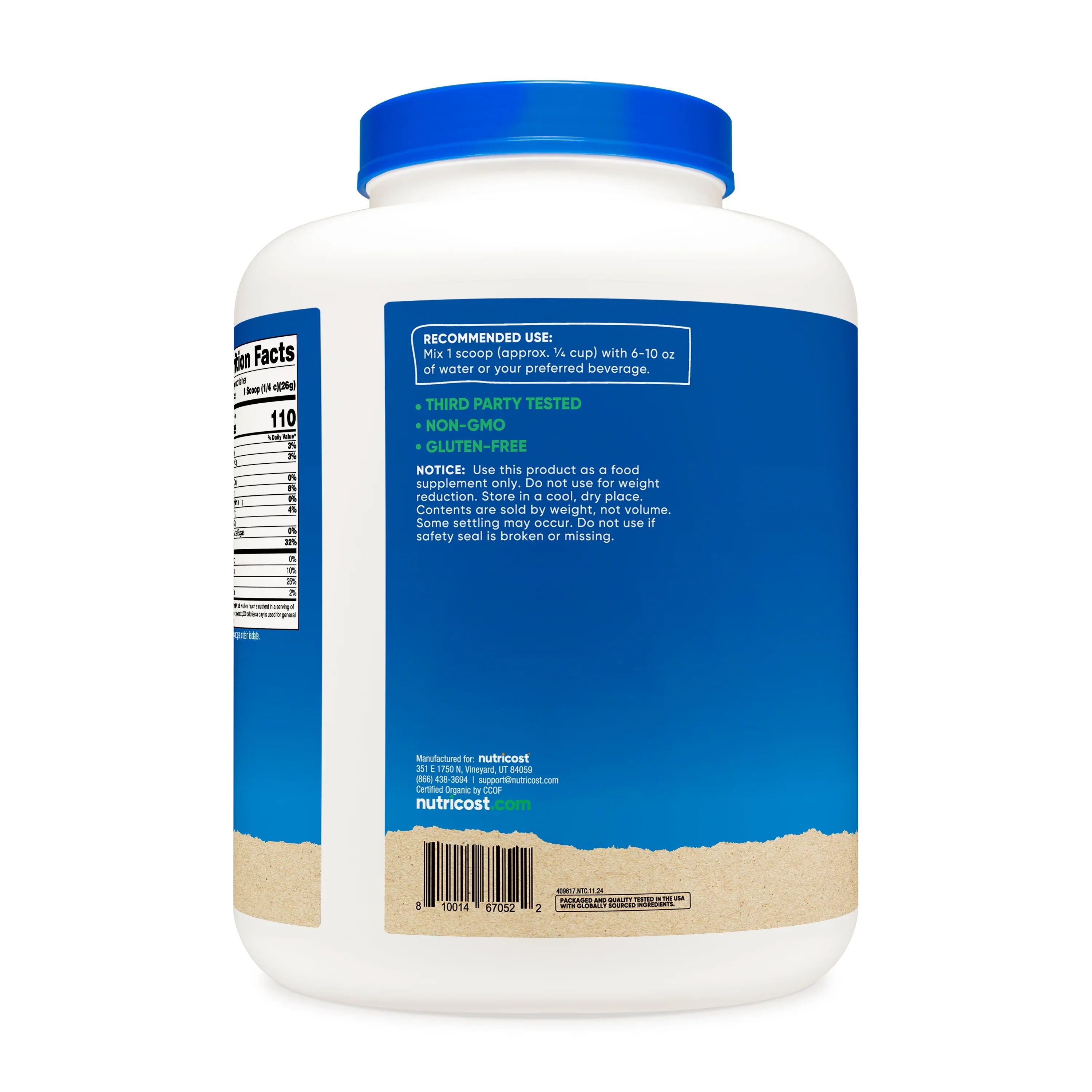 Nutricost Organic Pea Protein Powder