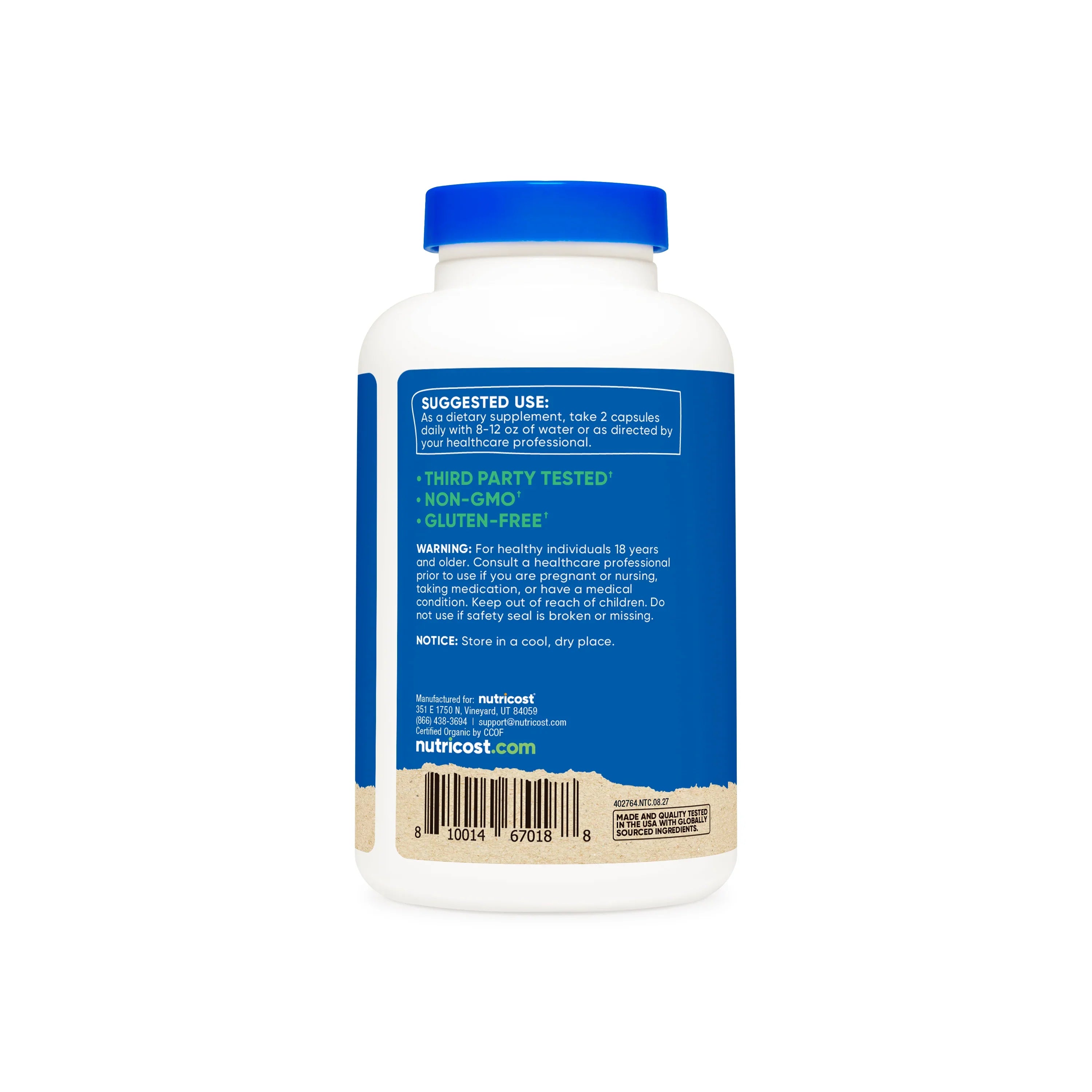 Nutricost Made With Organic Shiitake Mushroom Capsules