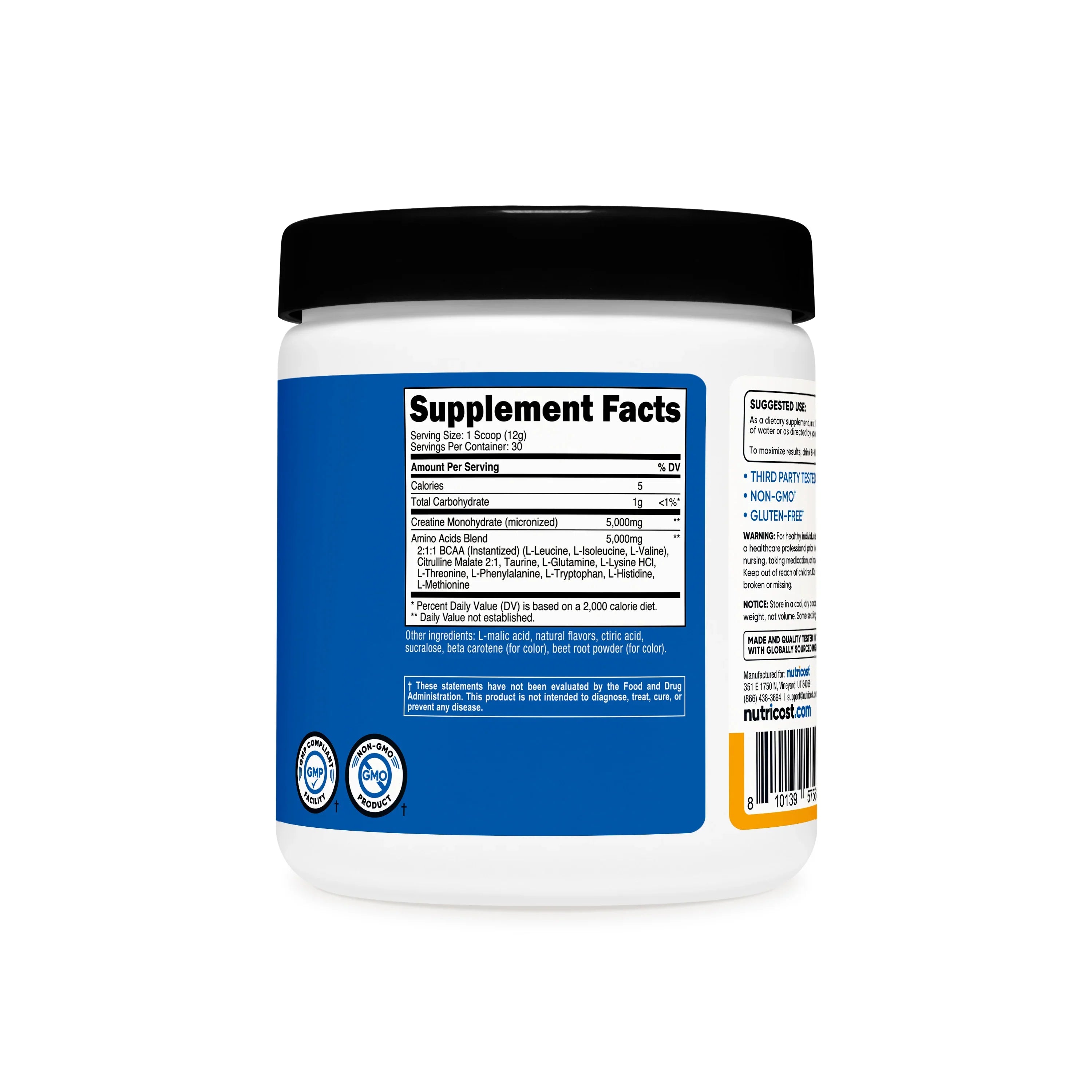 Nutricost Creatine + Aminos Powder
