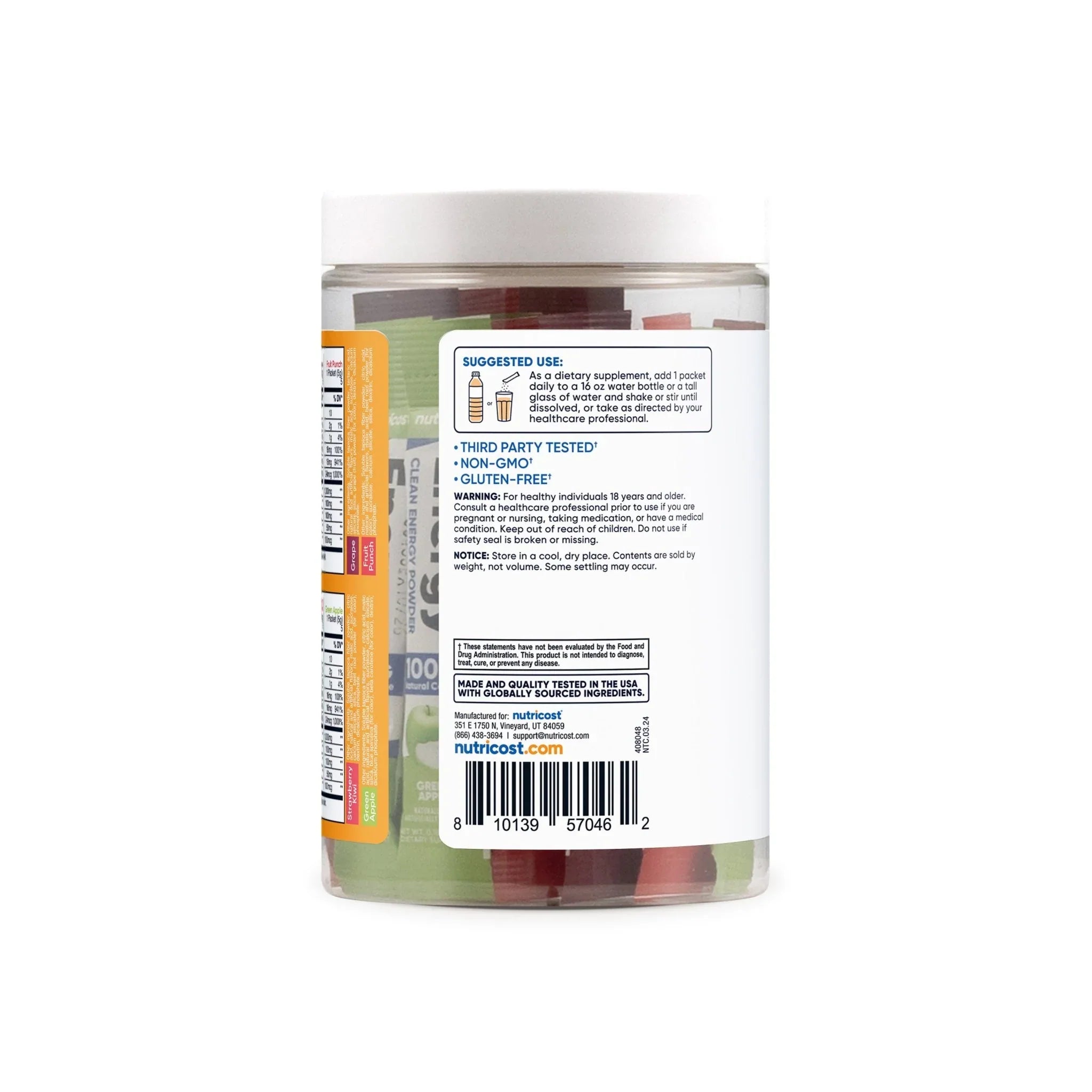 Nutricost Energy Stick Packs (20 Pack)
