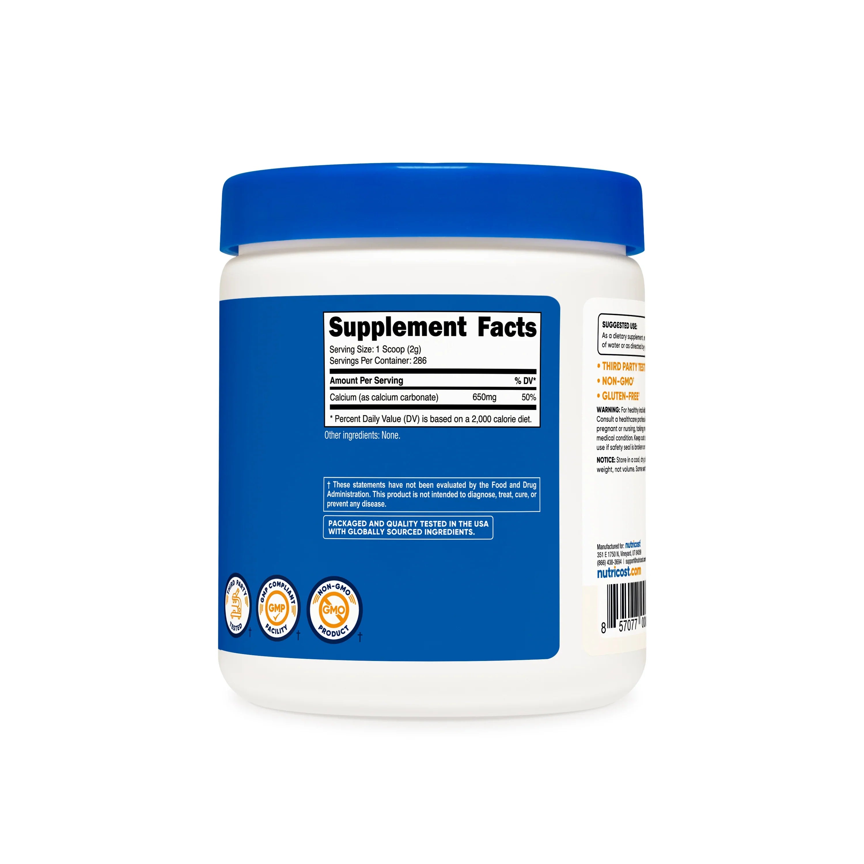 Nutricost Calcium Carbonate Powder