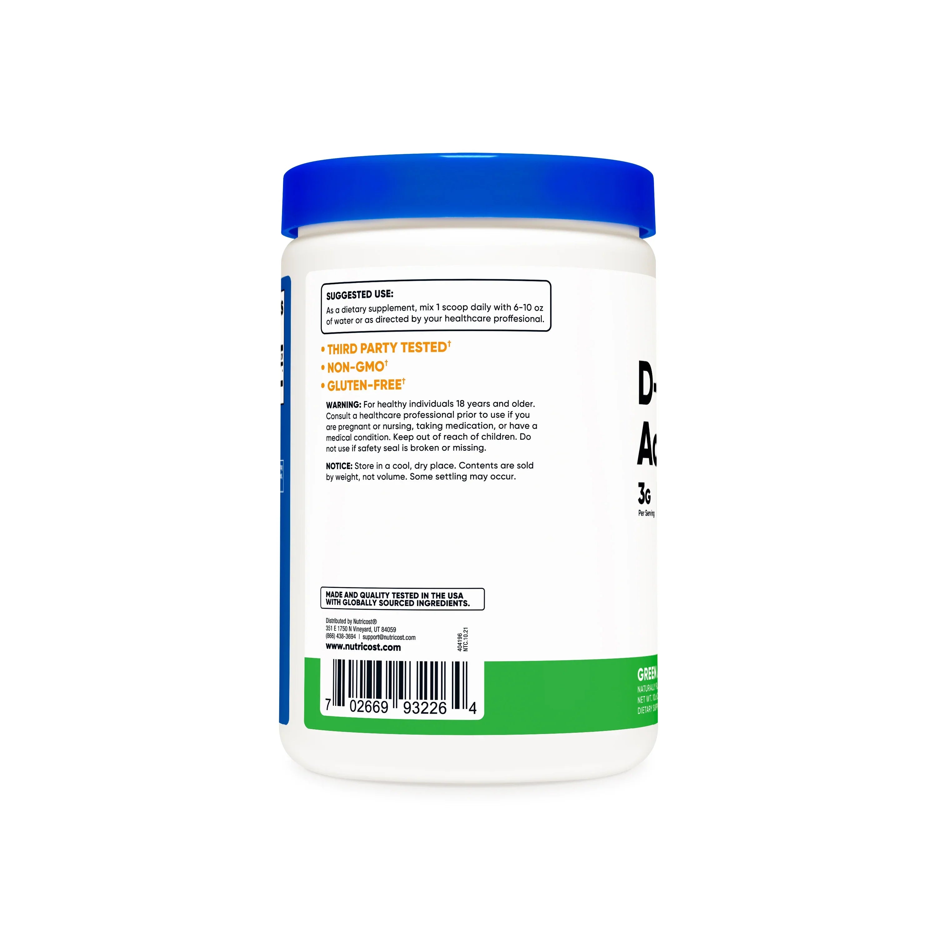 Nutricost D-Aspartic Acid Powder
