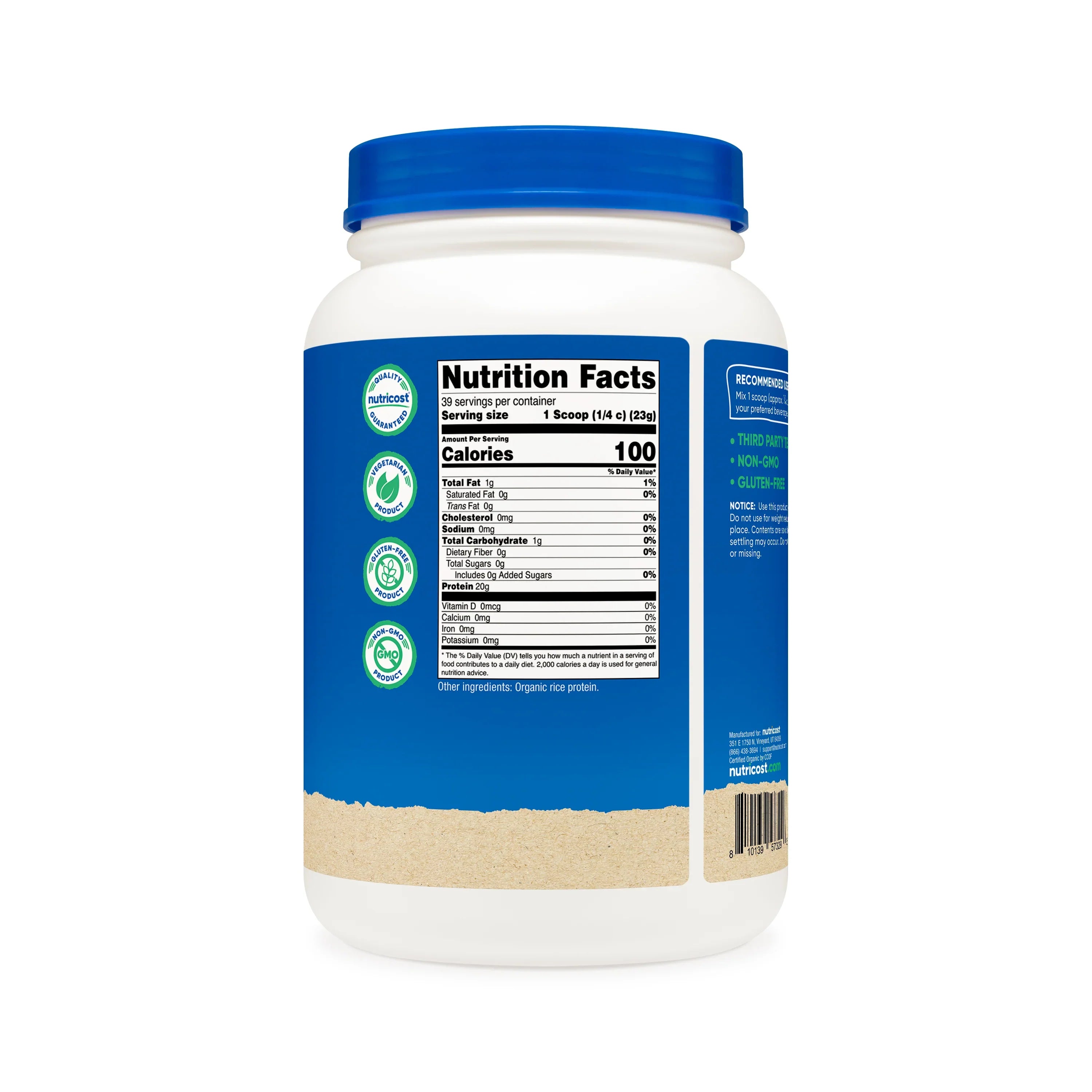 Nutricost Organic Rice Protein Powder