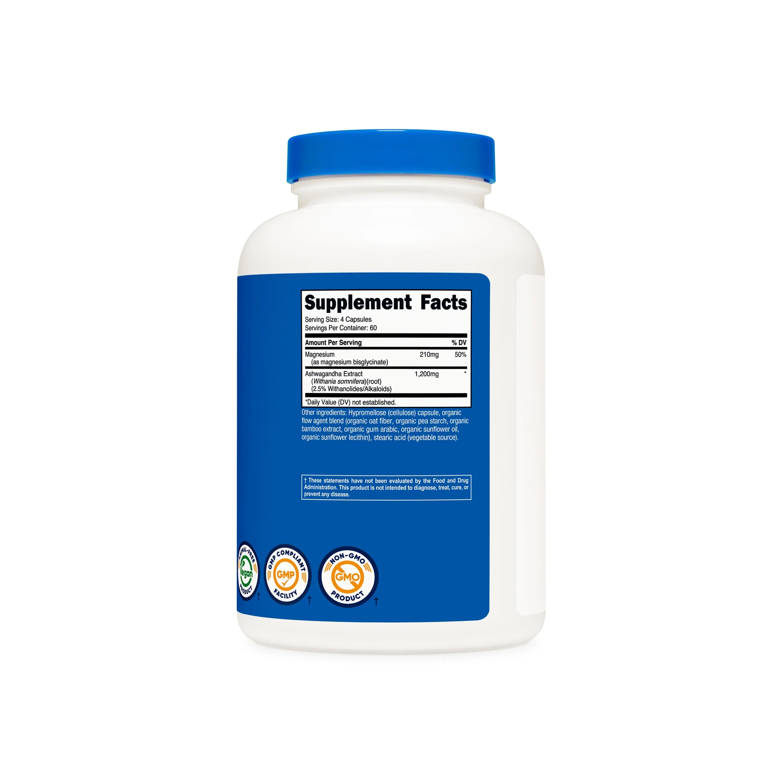 Nutricost Magnesium + Ashwagandha Capsules
