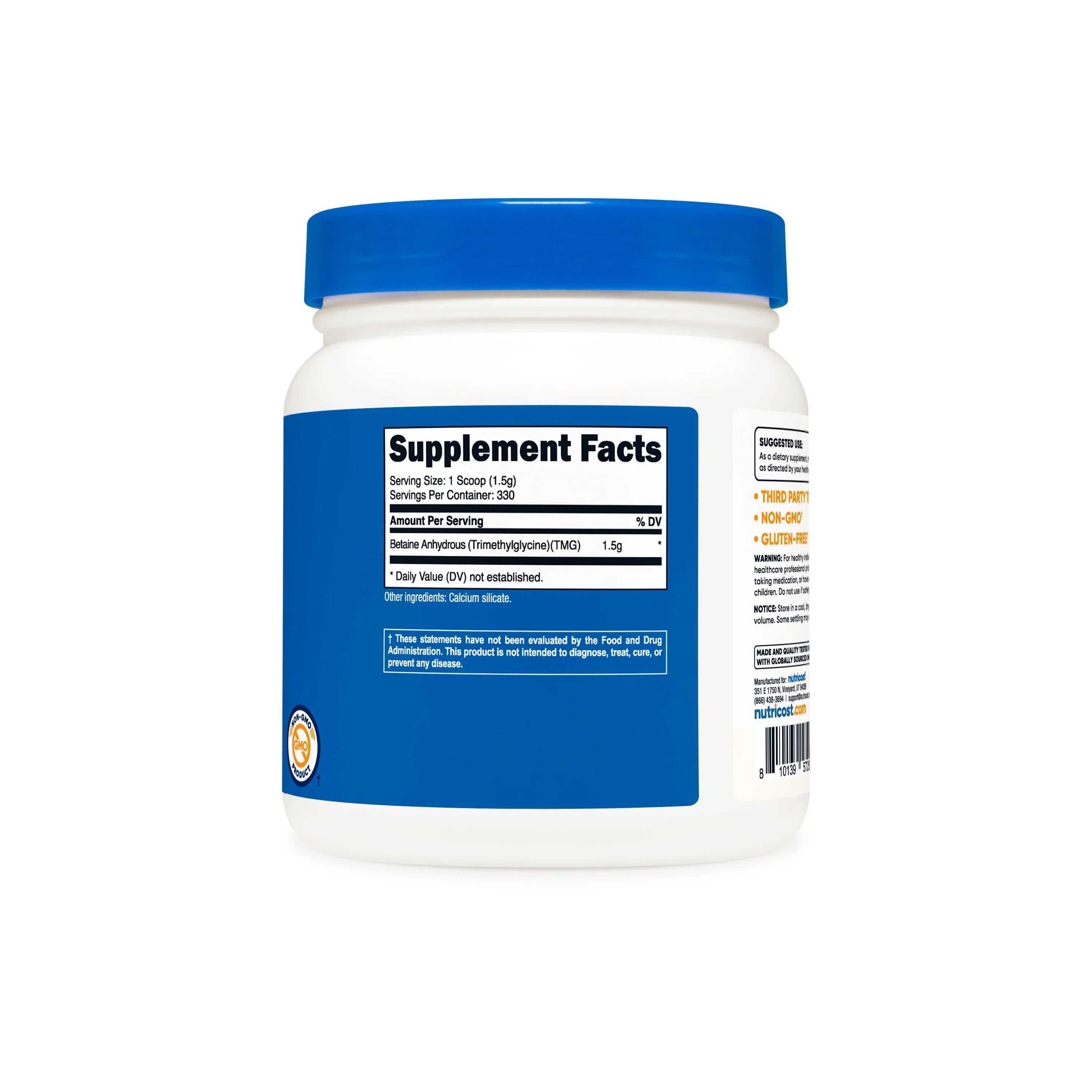 Nutricost Betaine Anhydrous (TMG) Powder