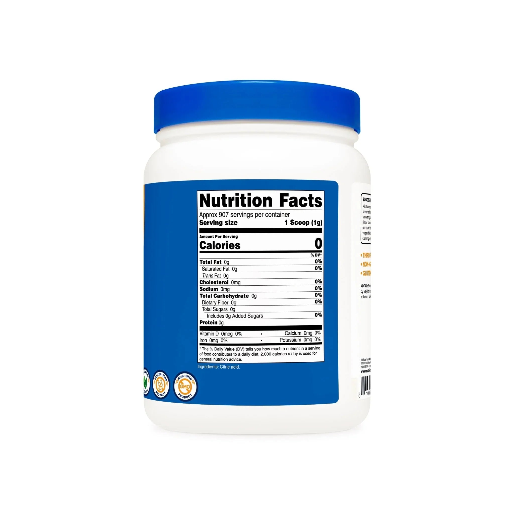 Nutricost Citric Acid Powder