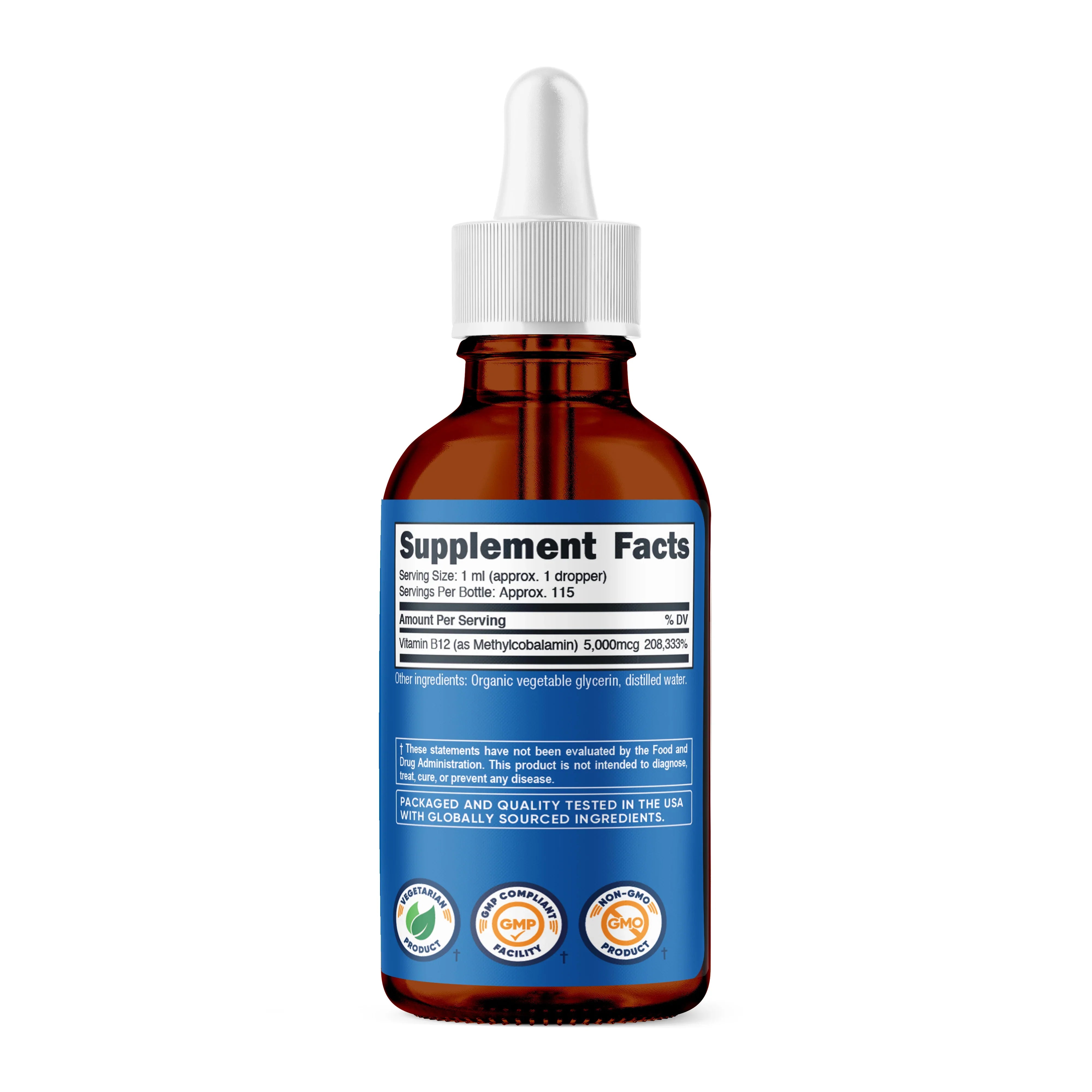Nutricost Organic Vitamin B12 (Methylcobalamin) Liquid Drops